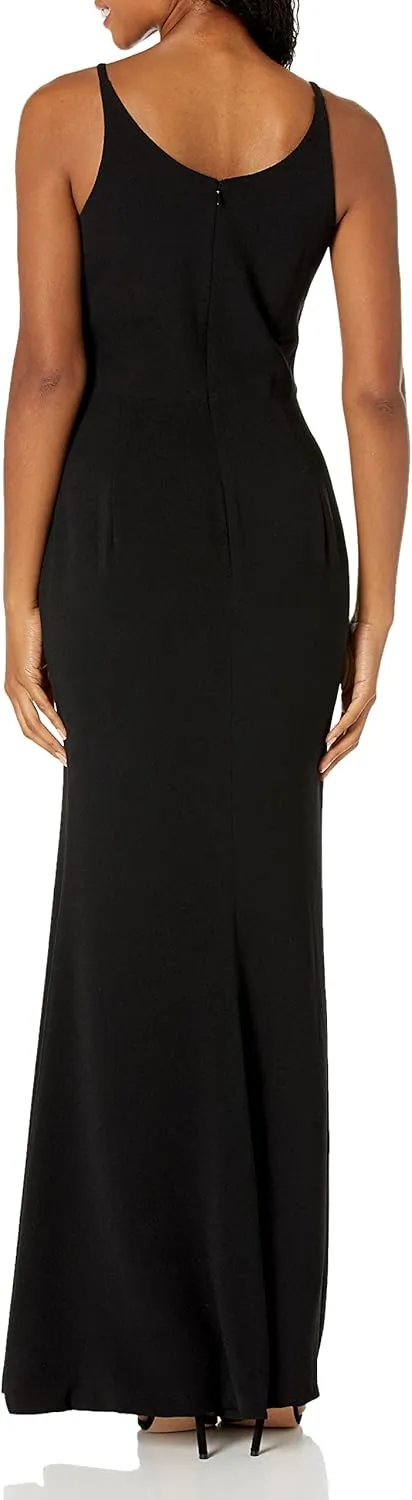 Iris Spaghetti Strap Plunging Long Dress