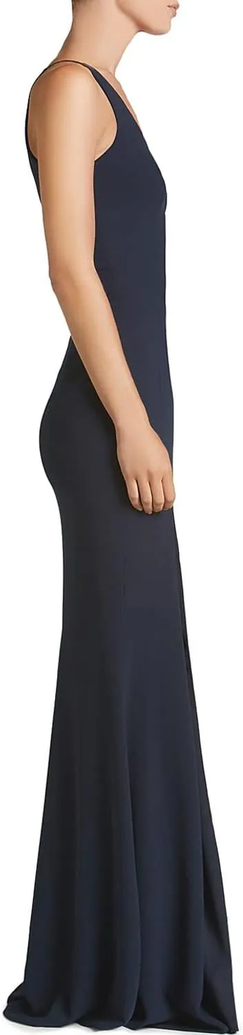 Iris Spaghetti Strap Plunging Long Dress