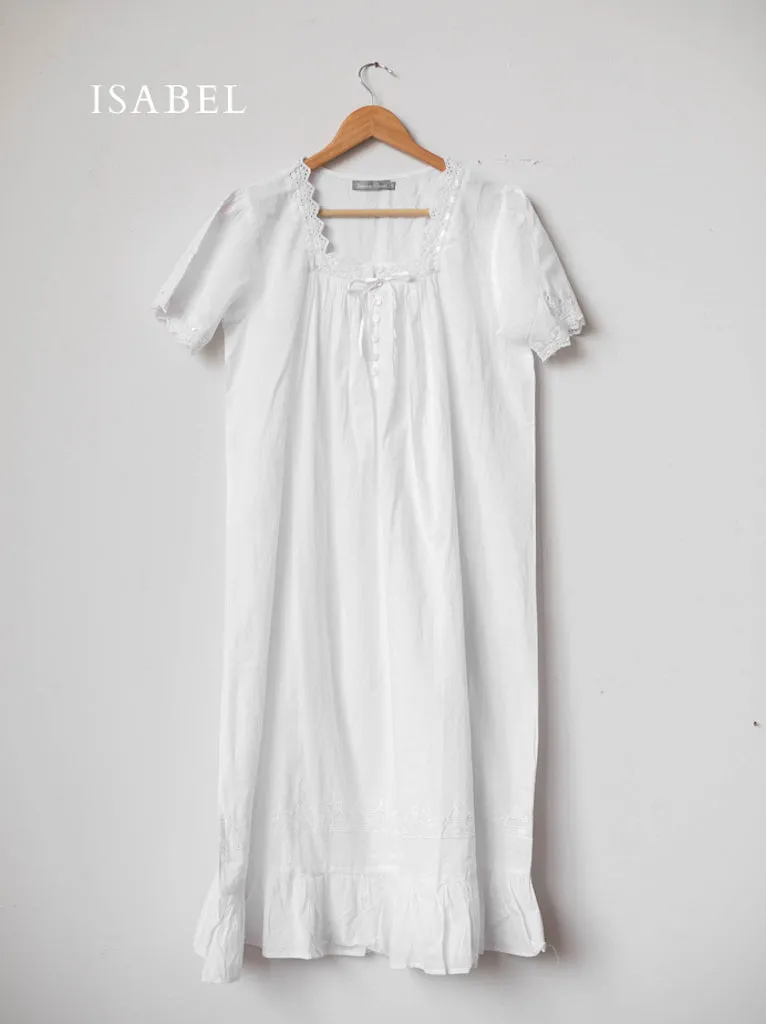 Isabel White Nightgowns