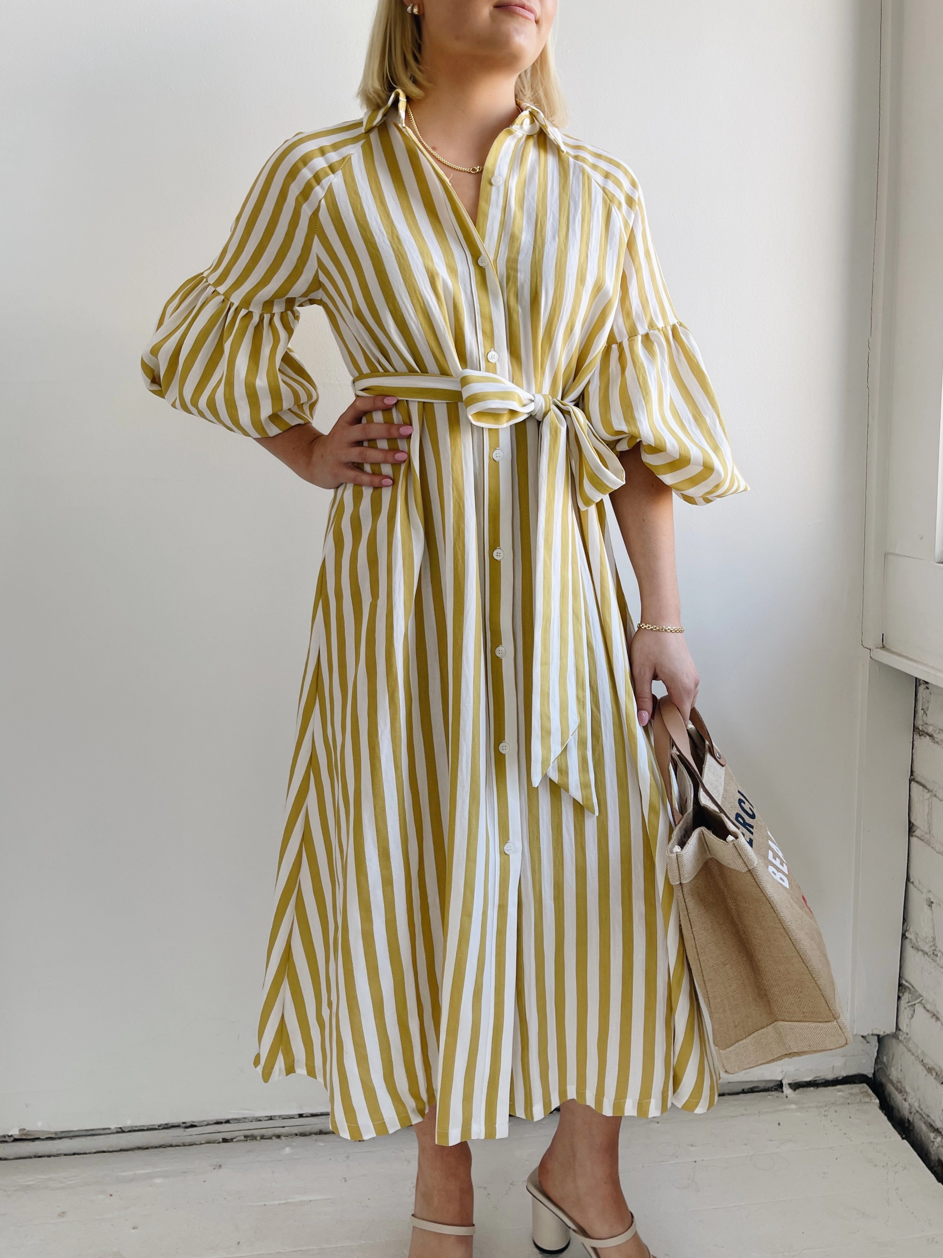 everyday staple Smart Pairing Ischia Yellow Stripe Dress