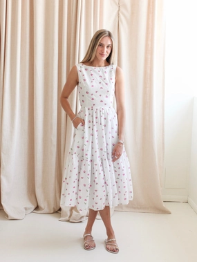 Calm Touch Isla Eyelet Midi Dress