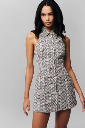 Floor-Length Isla Gingham Dress