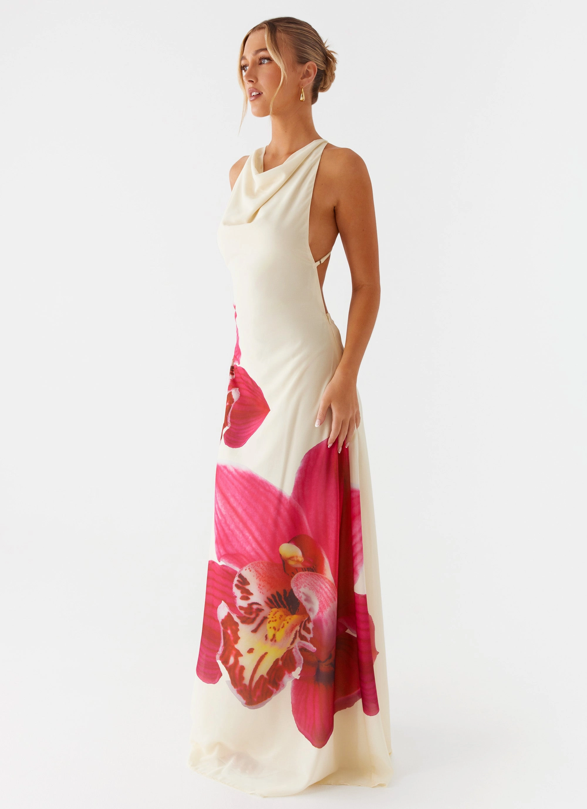 Island Girl Maxi Dress - Yellow Tonal-Stitching