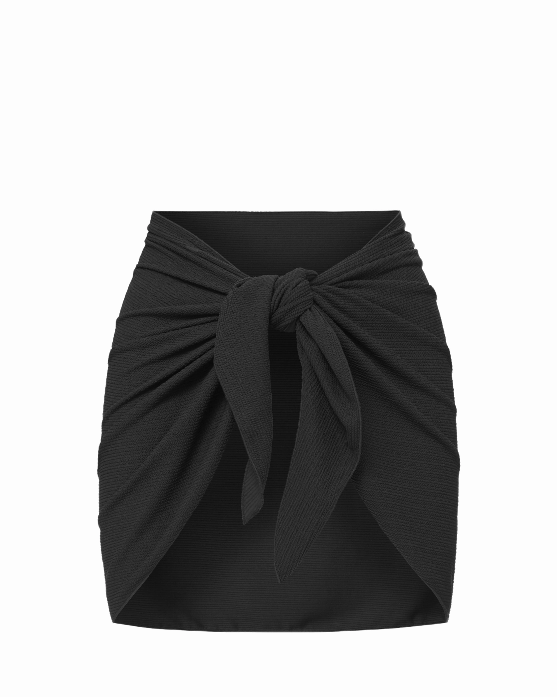 Liv Sarong In Black Texture Comfortable Wear