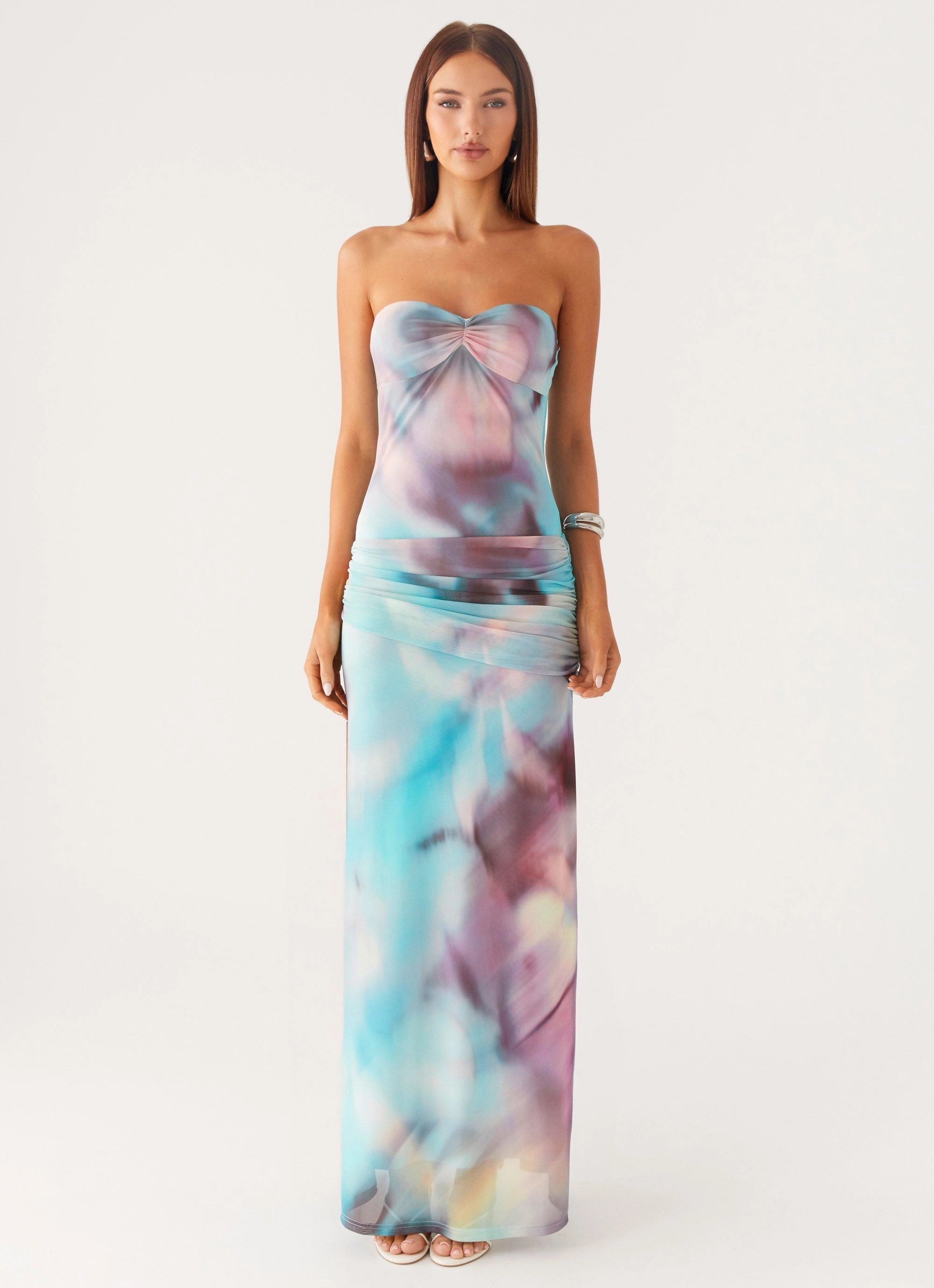 Isle Escape Mesh Maxi Dress - Sea Splash budget-friendly