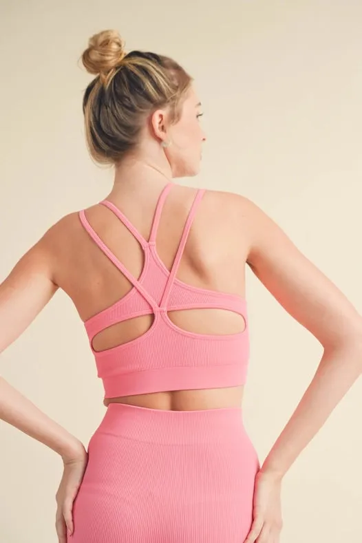 It Girl Seamless Short Set Pink