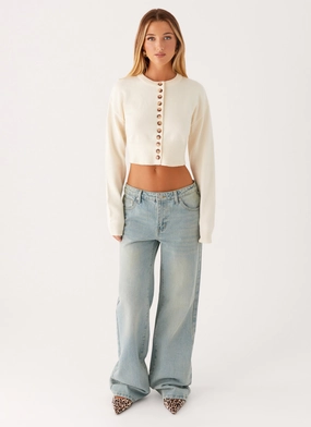 Its Happening Knit Cardigan - Ivory DurableStitching