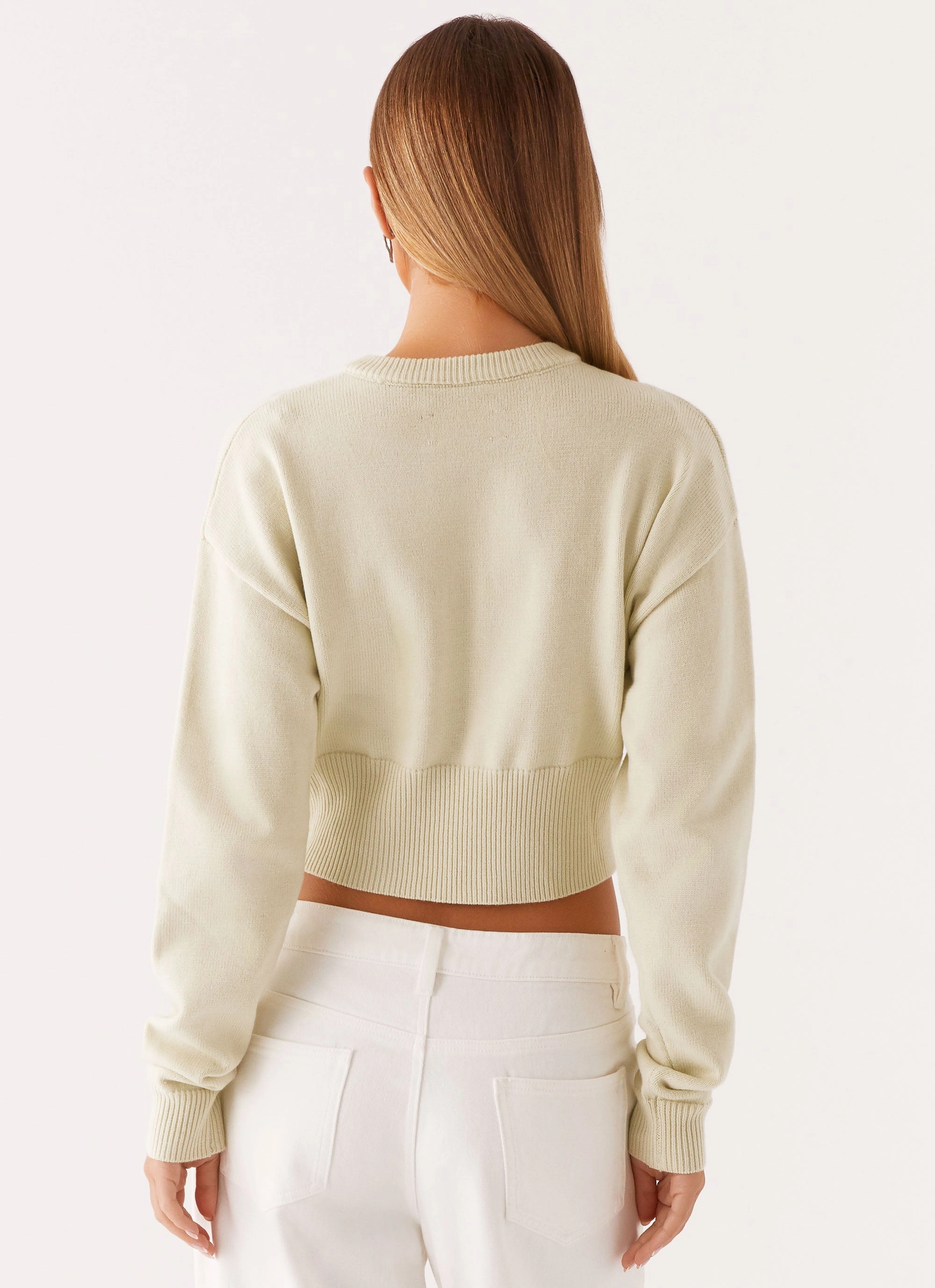 Its Happening Knit Cardigan - Sage Ergonomic Silhouette