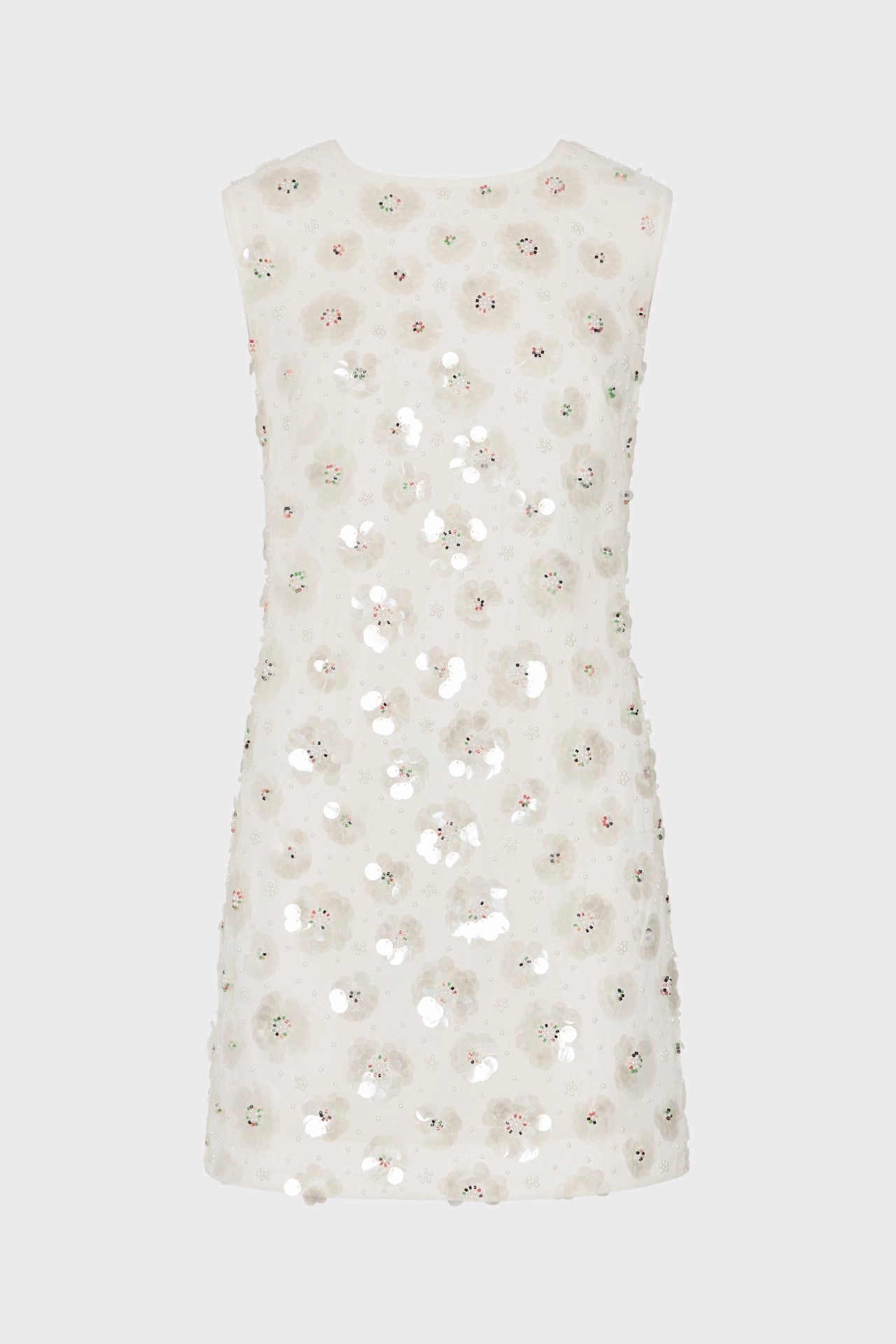 Ivette Fleur Paillette Shift Mini Dress Relax Form Work Vibe