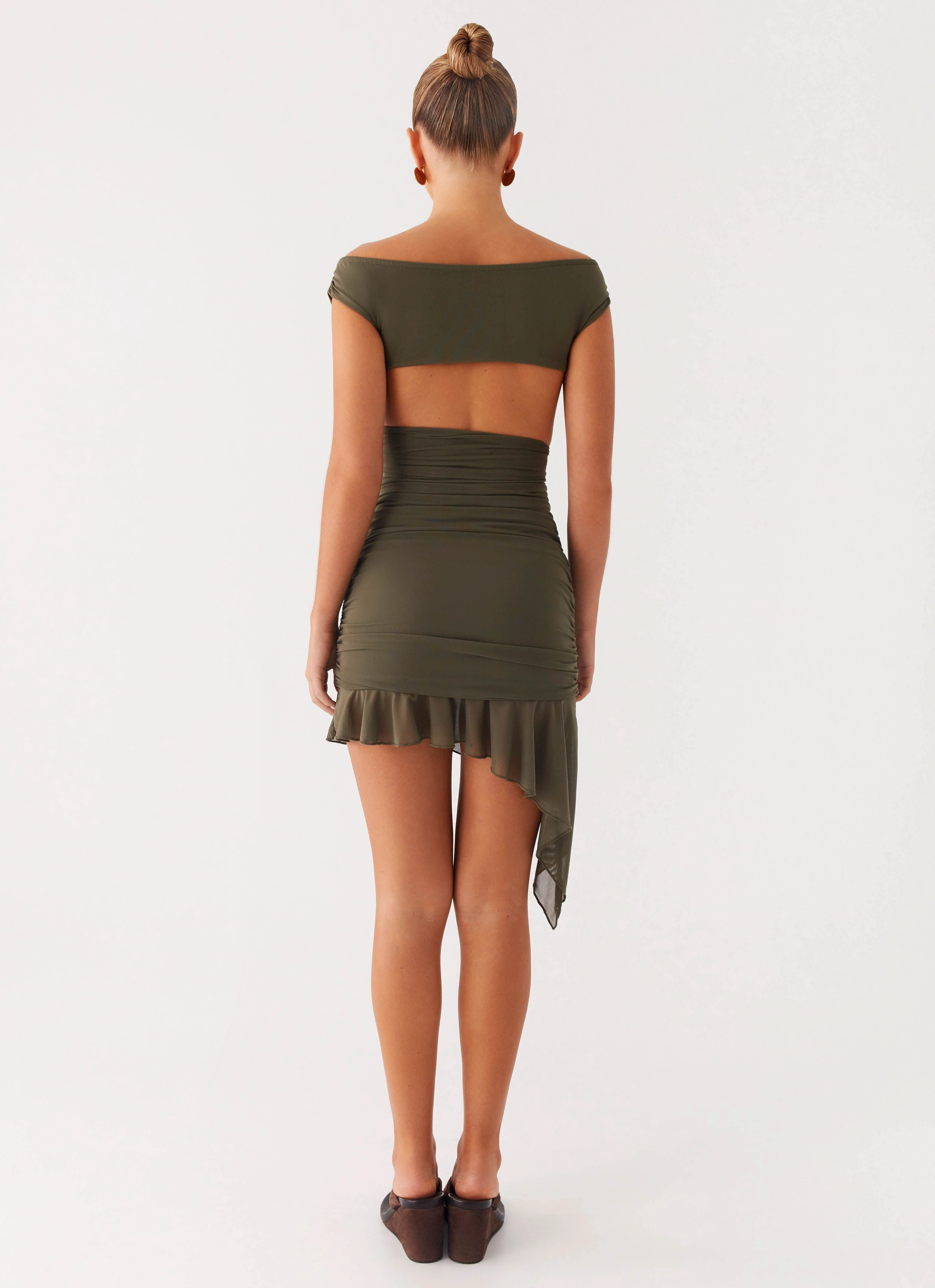 Polished Design Ivy Whisper Mini Dress - Khaki