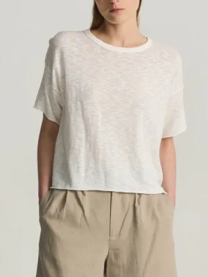 Izzie Top White HighDensity Knit
