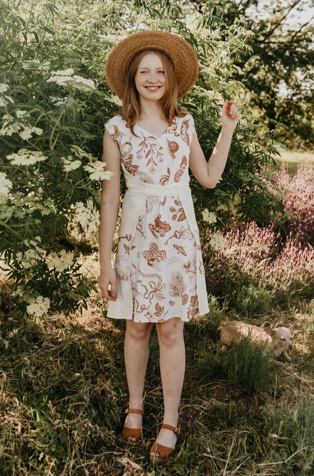 Subtle Fit Chic and Flattering Izzy Dress in Wild Oat Woodland Wonder