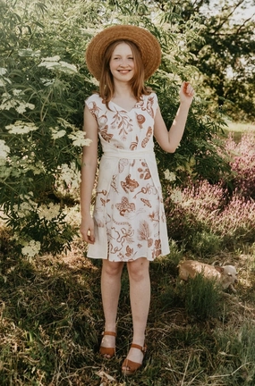 Subtle Fit Chic and Flattering Izzy Dress in Wild Oat Woodland Wonder
