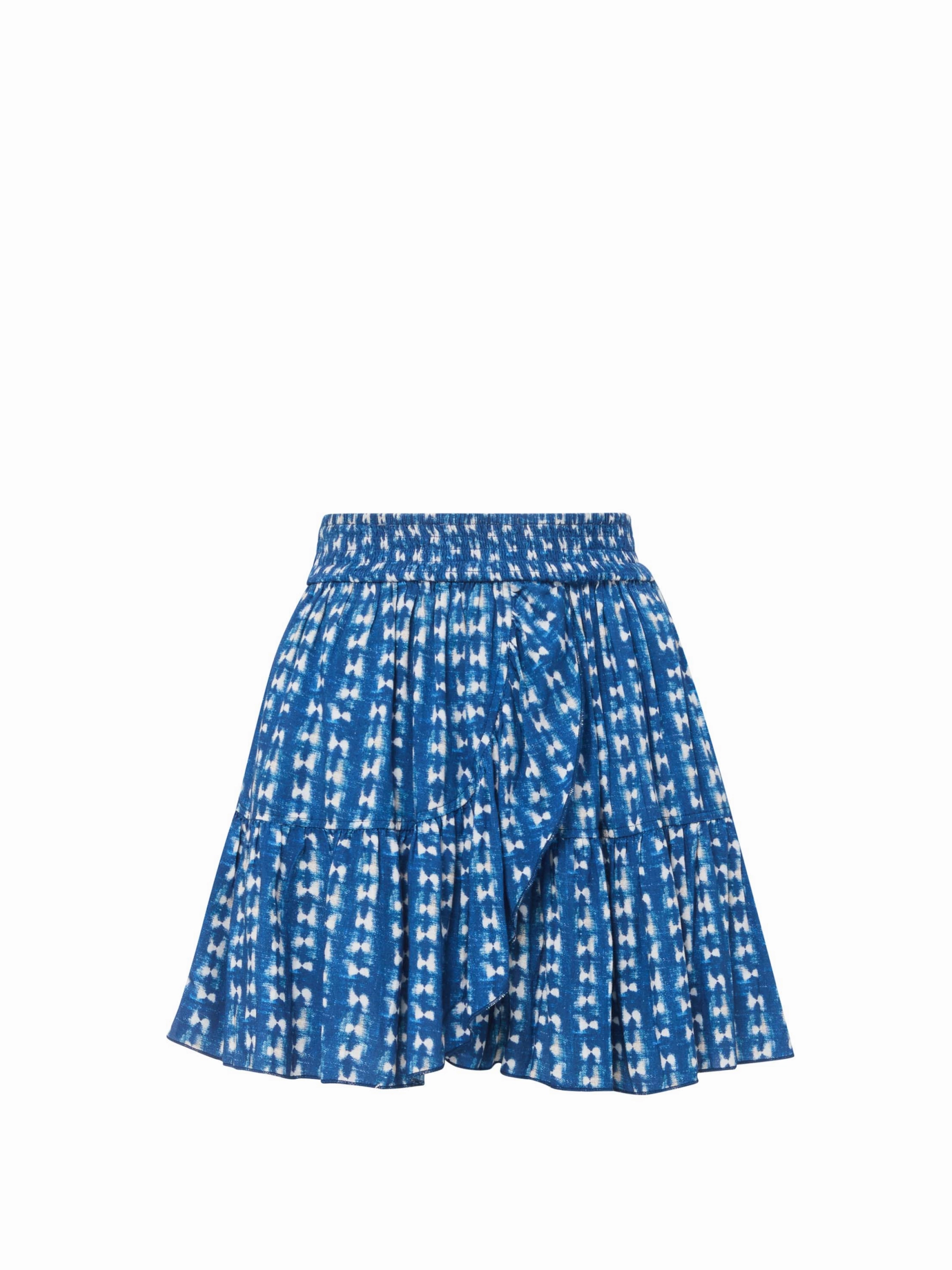 Side Pockets Chafe Resistant Izzy Skirt In Denim Tides