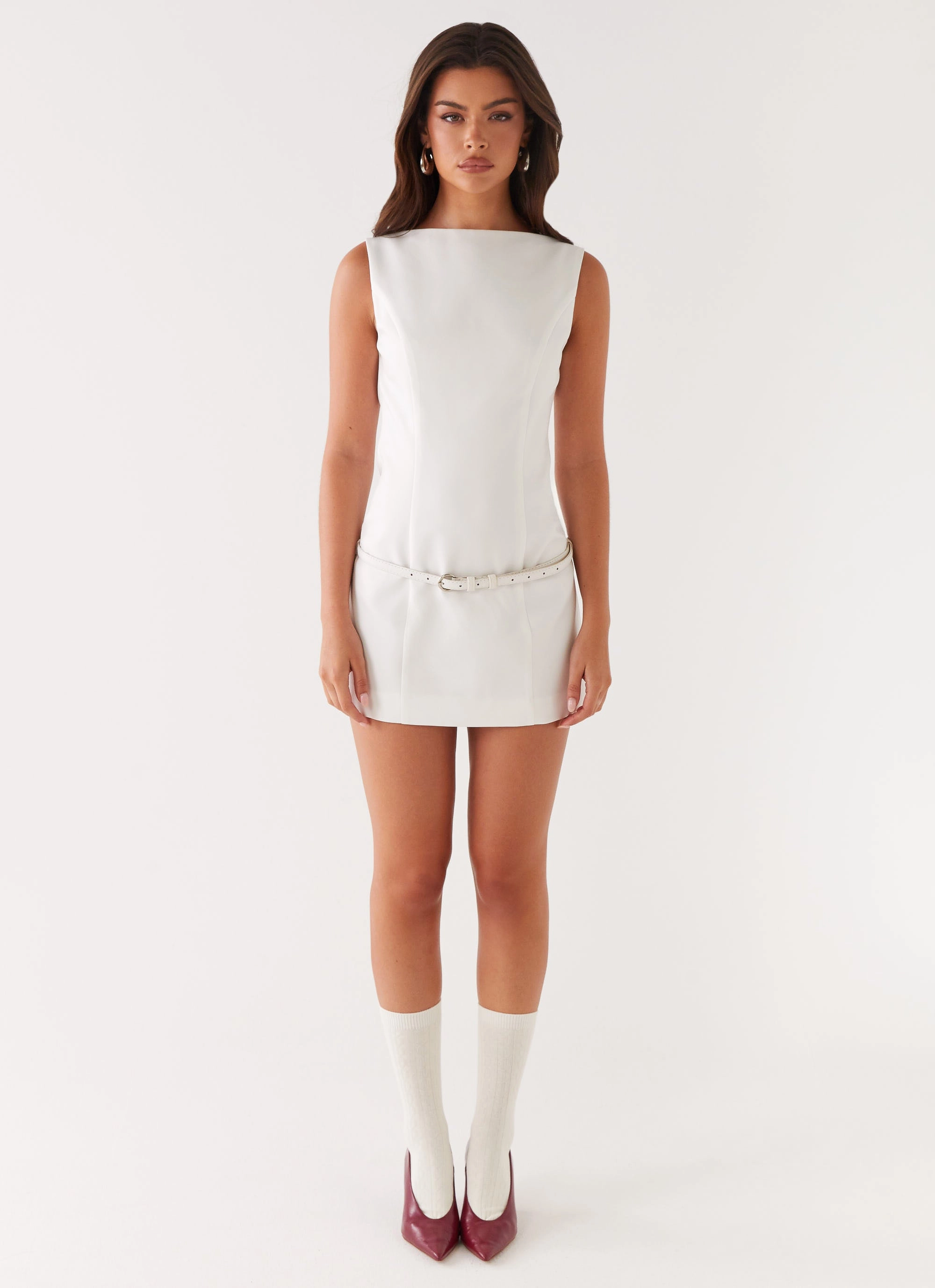Jaci Mini Dress - White Red Carpet Look Outfit Mix