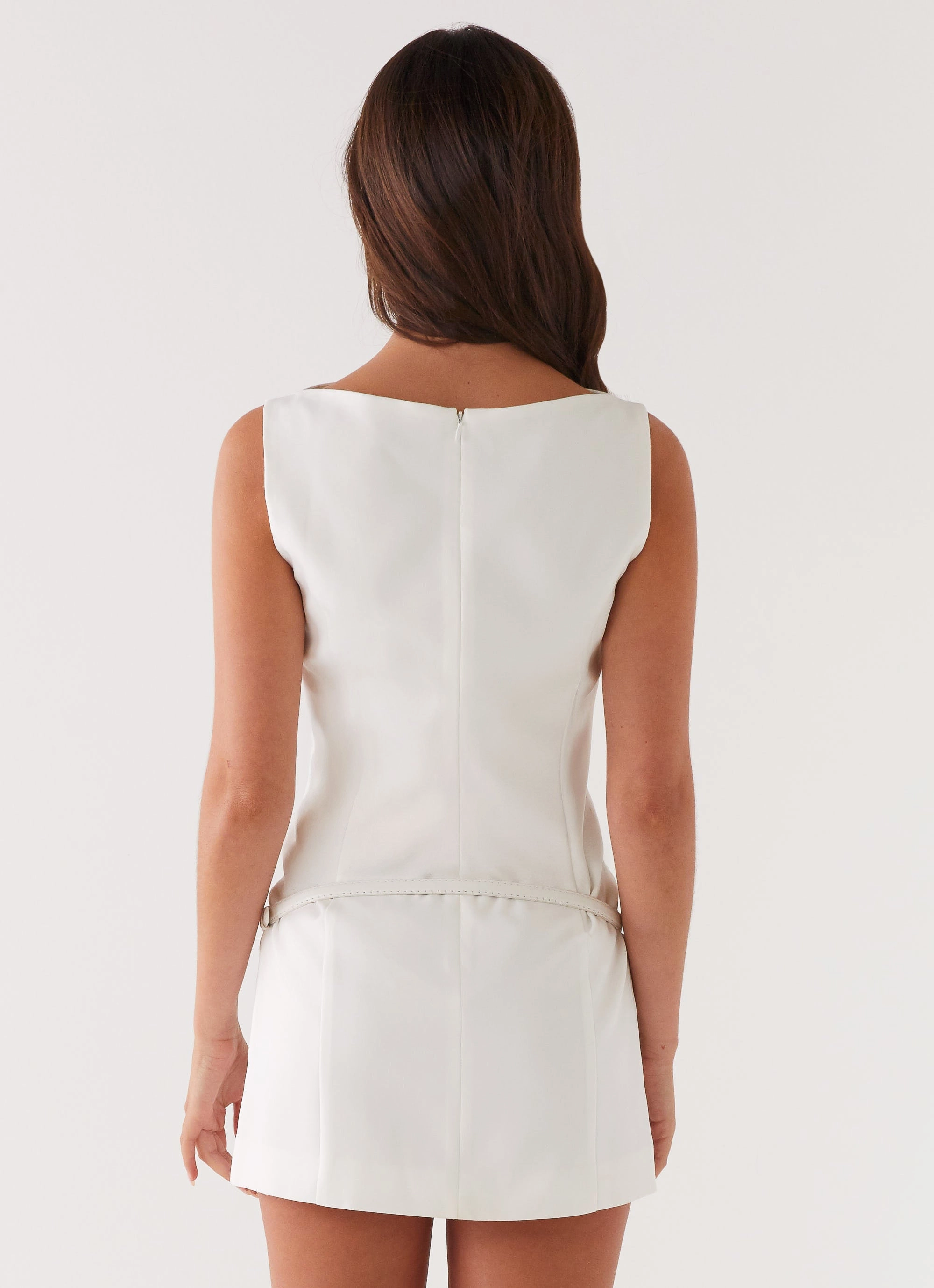 Outfit Focused Breezy Style Jaci Mini Dress - White