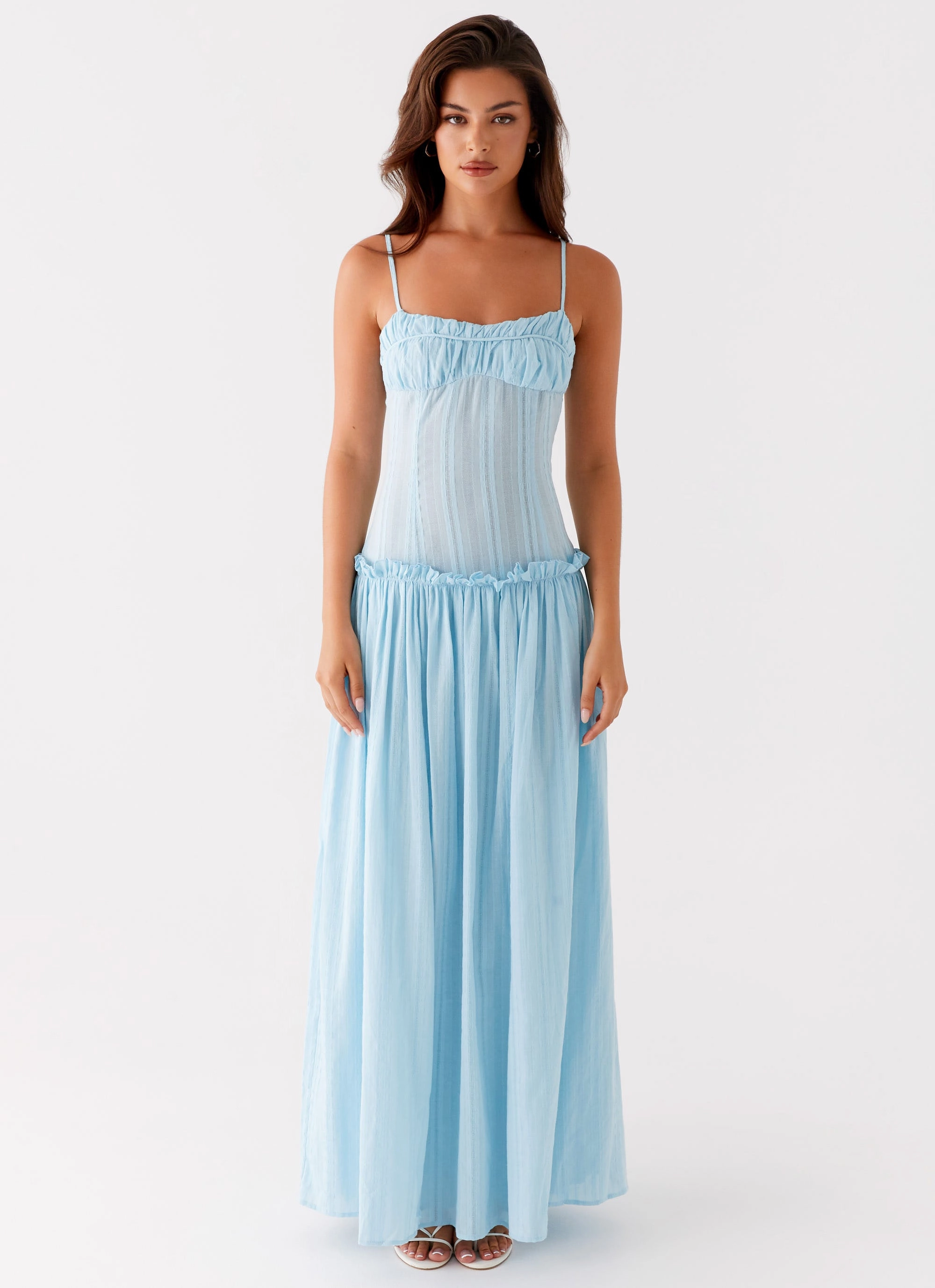Fashion Fit ReinforcedHem Jacinda Drop Waist Maxi Dress - Blue