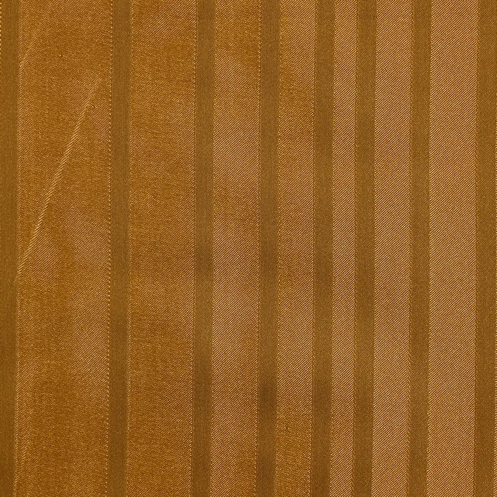 Jacquard de polyester satiné à rayures fond doré