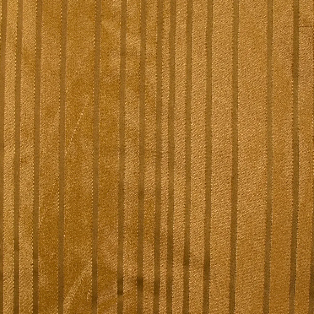 Jacquard de polyester satiné à rayures fond doré