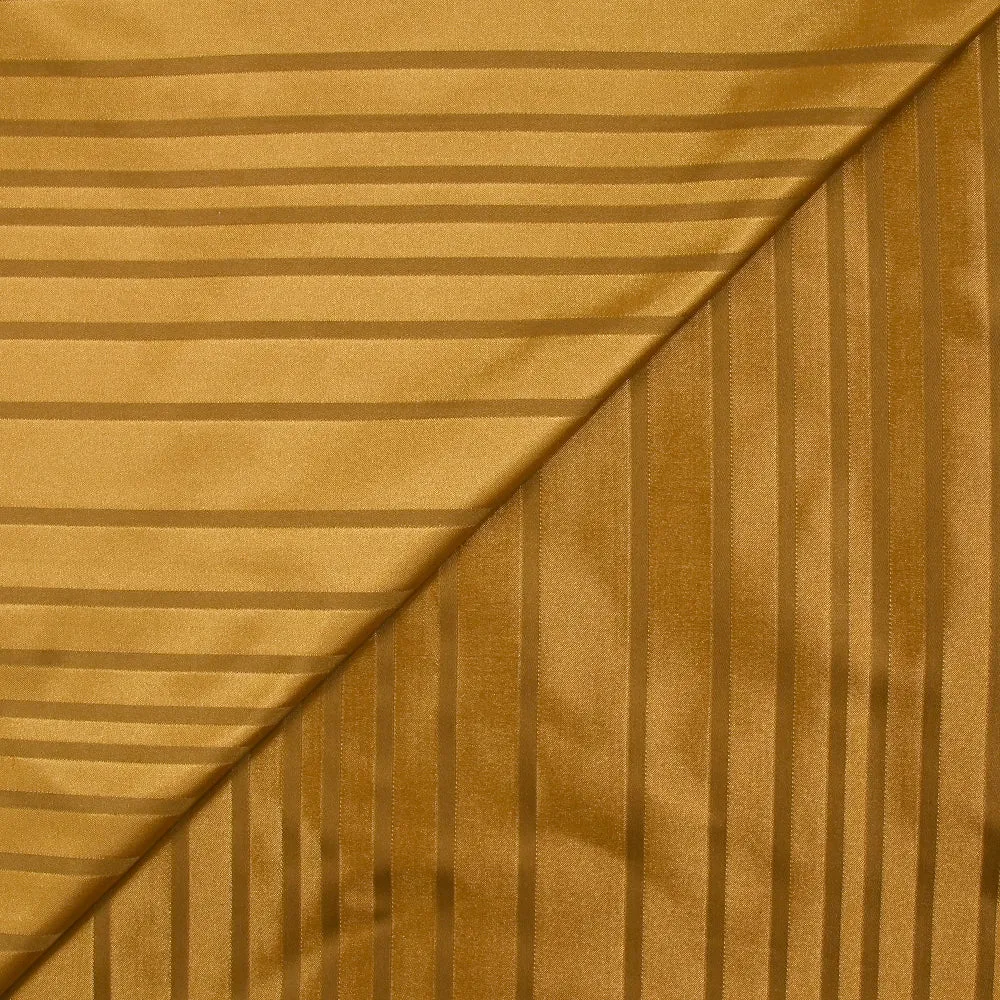 Jacquard de polyester satiné à rayures fond doré