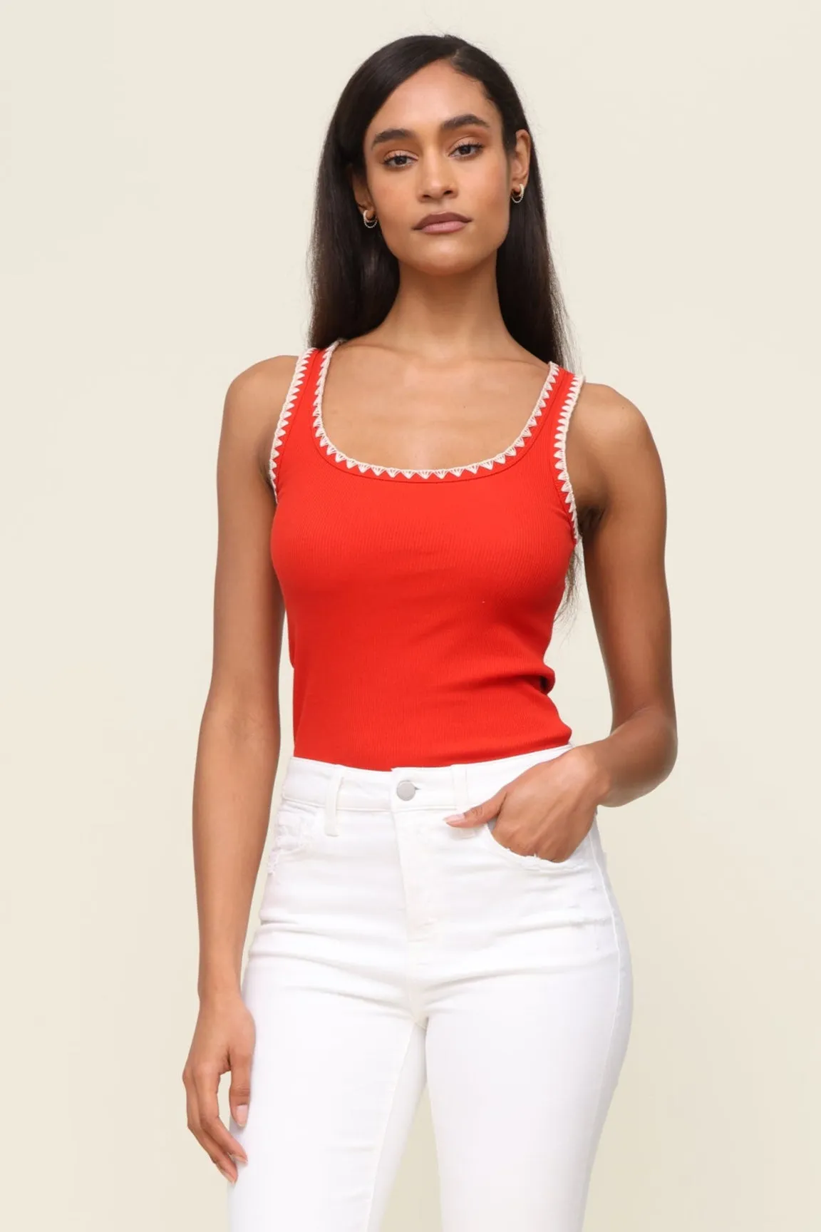 Jaidynn Rib Tank ReflectiveDetails