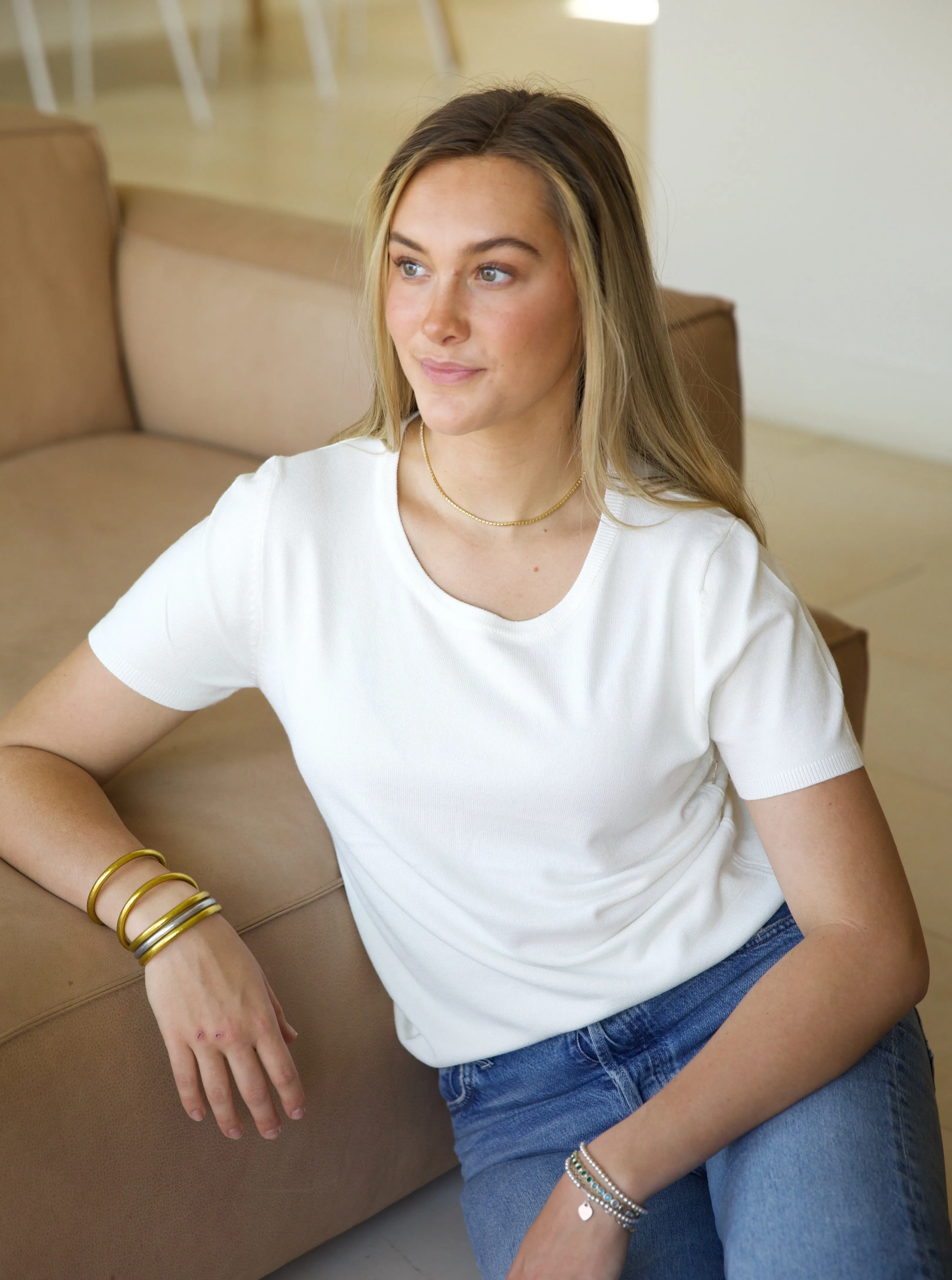 Jane Crew Knit - Ivory LoopwheelFabric CompressionFit