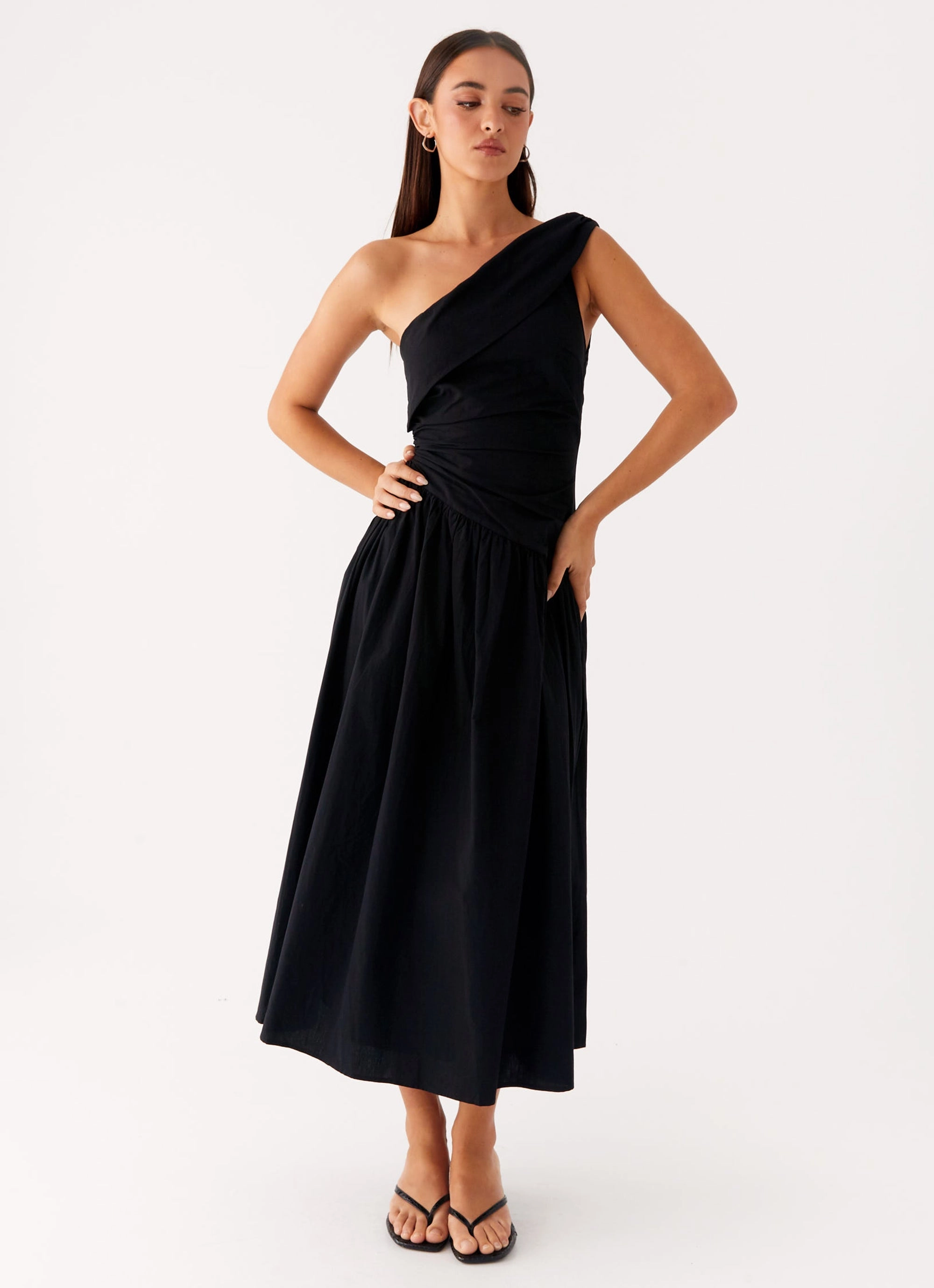 Shine Soft Urban Line Janessa Midi Dress - Black