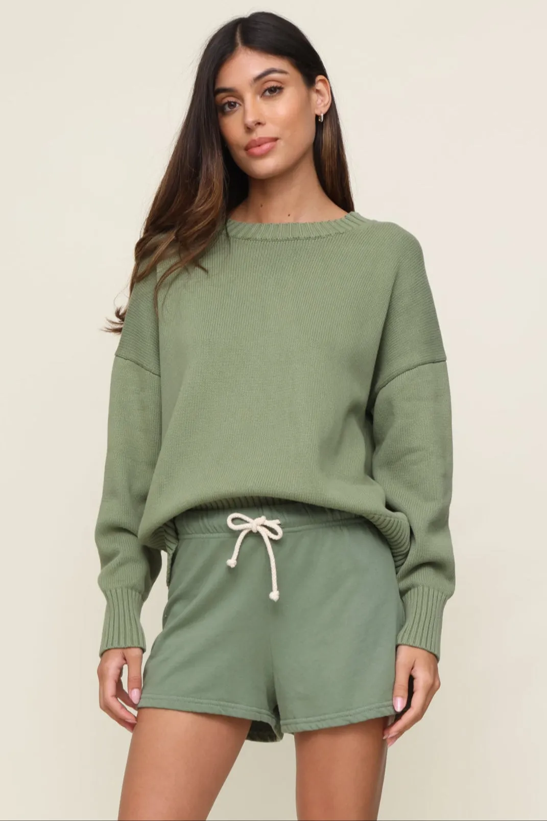 MultiFunctional Pocket Placement anti static coating Janet Cotton Crew Sweater