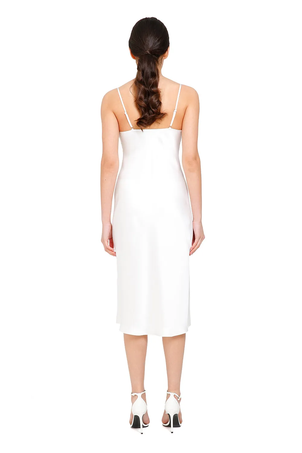 Janna White Silk Slip Dress
