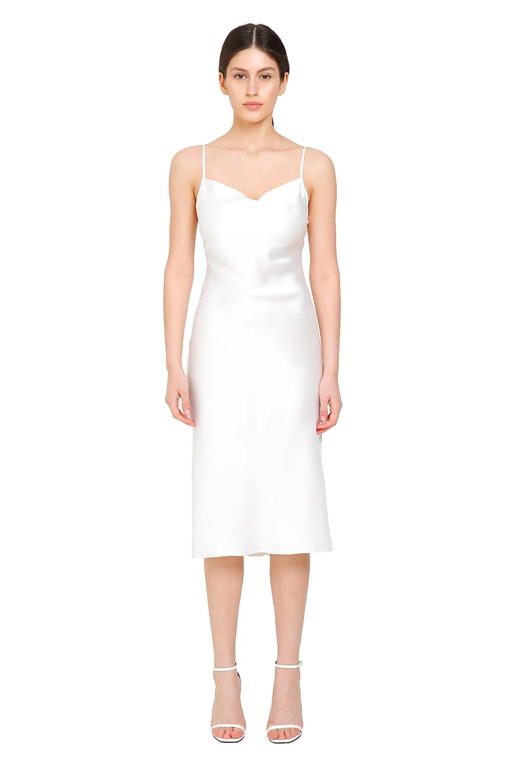 Janna White Silk Slip Dress