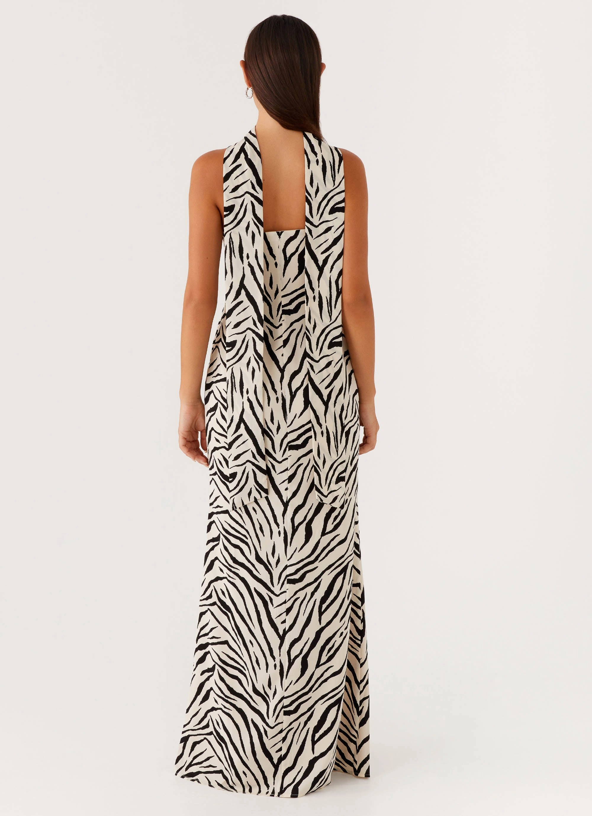 Jigsaw Strapless Maxi Dress - Zebra Polished Edge Minimal Mood
