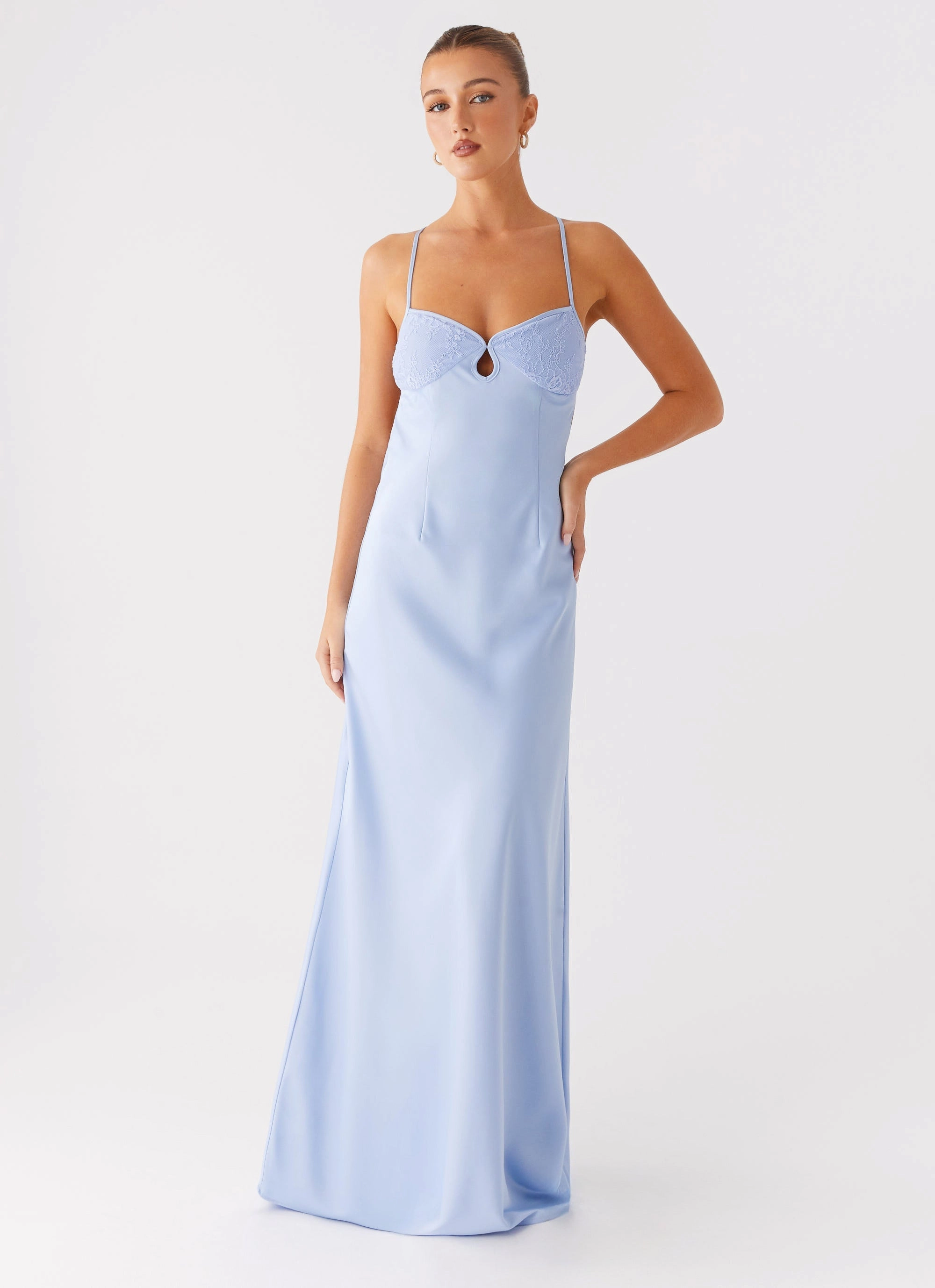 Breeze Grace Flattering Style Joanie Maxi Dress - Blue