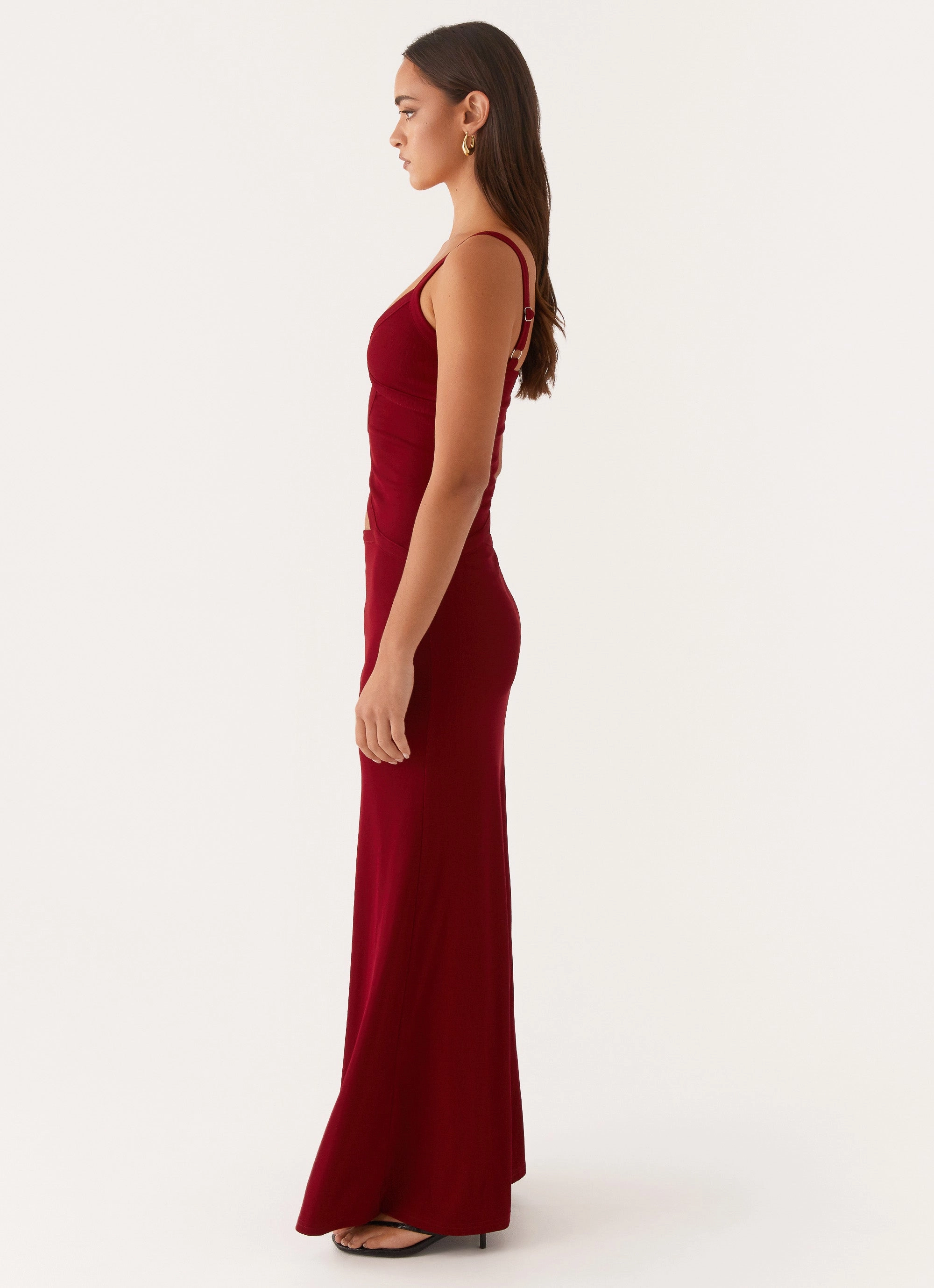 Jocelyn Maxi Dress - Maroon Classic-style