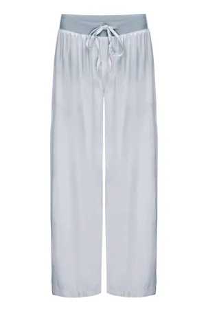 Jolie Satin Capri Pant - Morning Blue