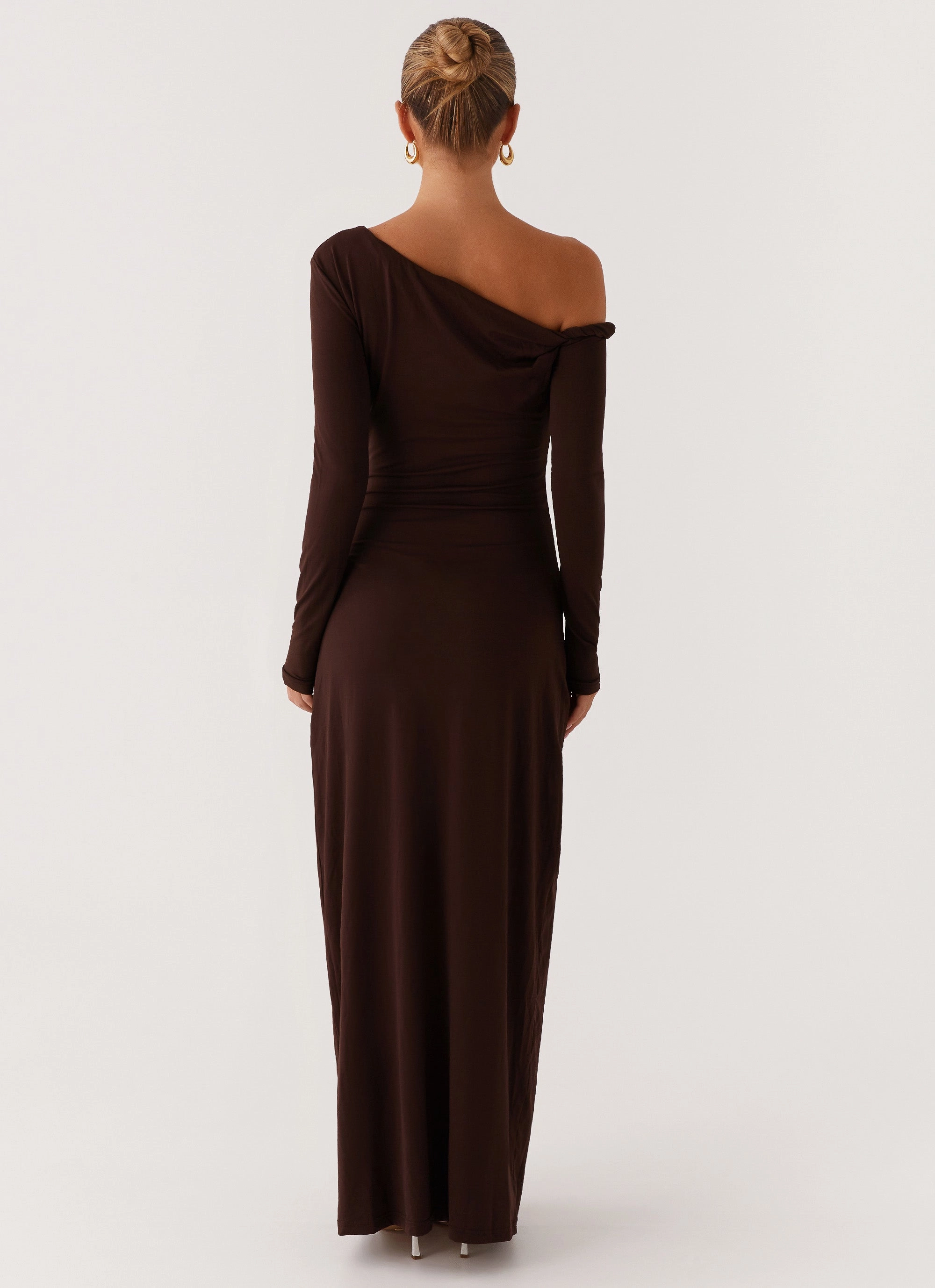 Jordana Twist Maxi Dress - Brown Party Perfect Refined Style
