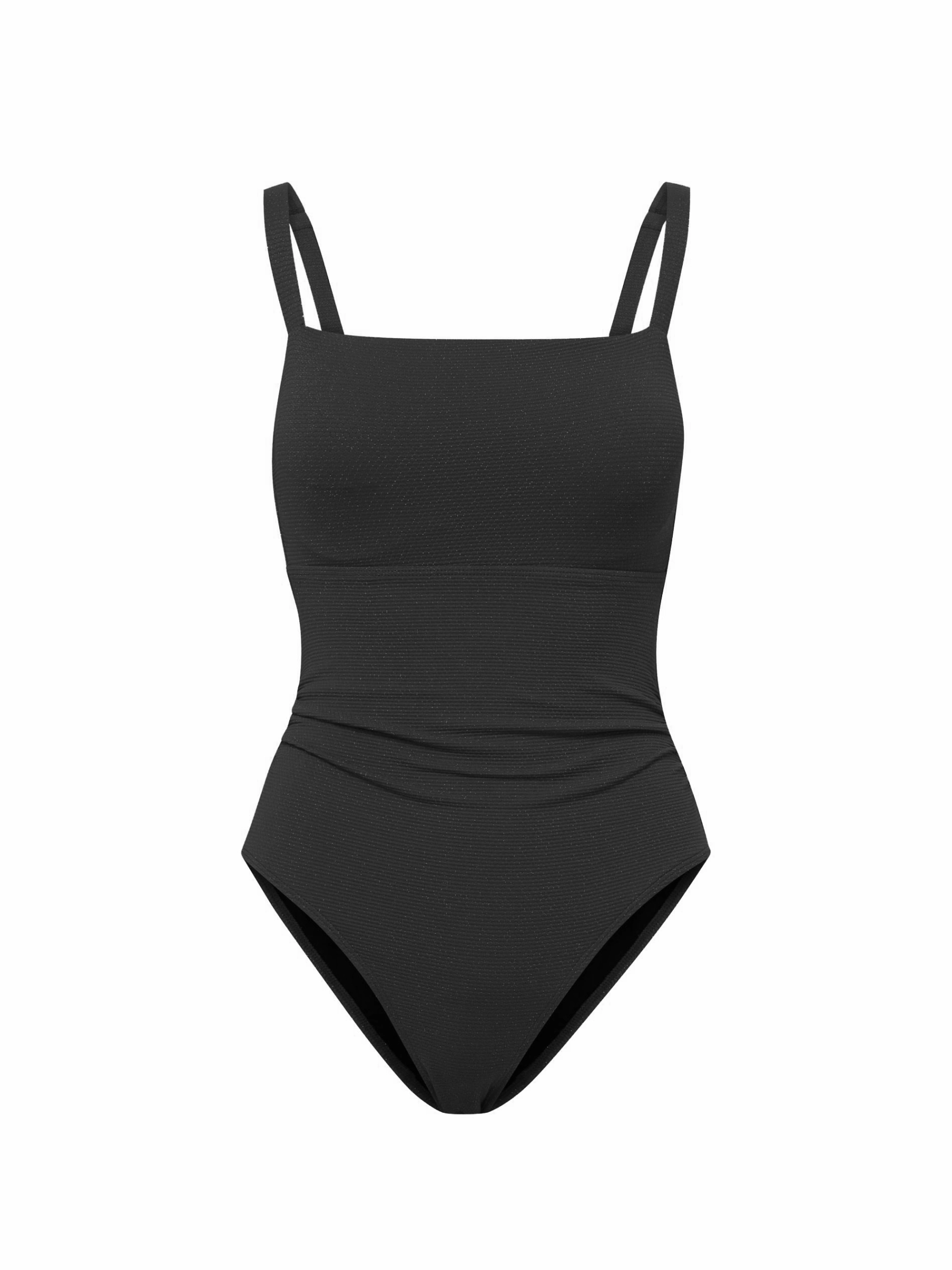 Jori One Piece In Black Texture Beach Fun Seaside Look