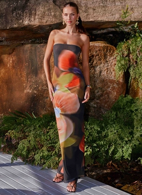 Jorja Maxi Dress - Moody Floral Perfect Shape Night Appeal