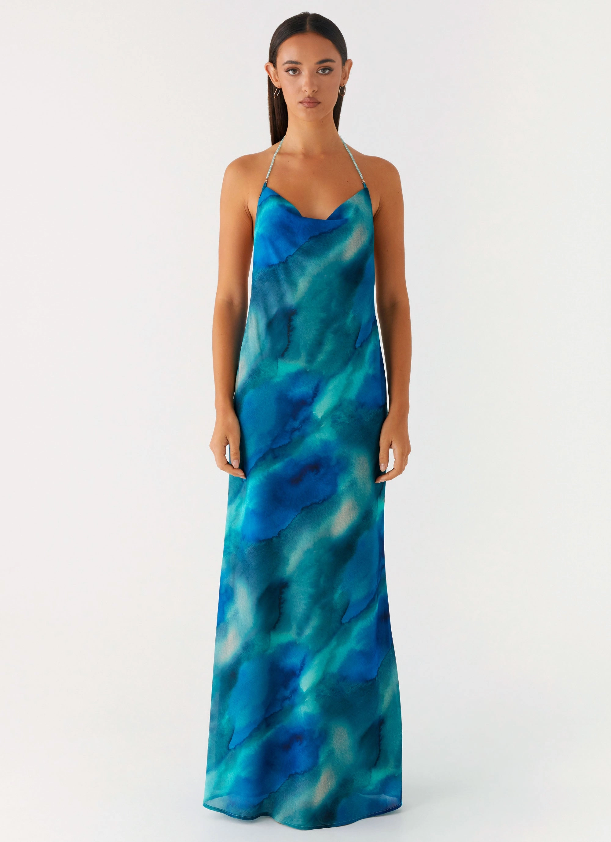 Journey Maxi Dress - Blue Tie Dye Practical-Style Fall Comfort