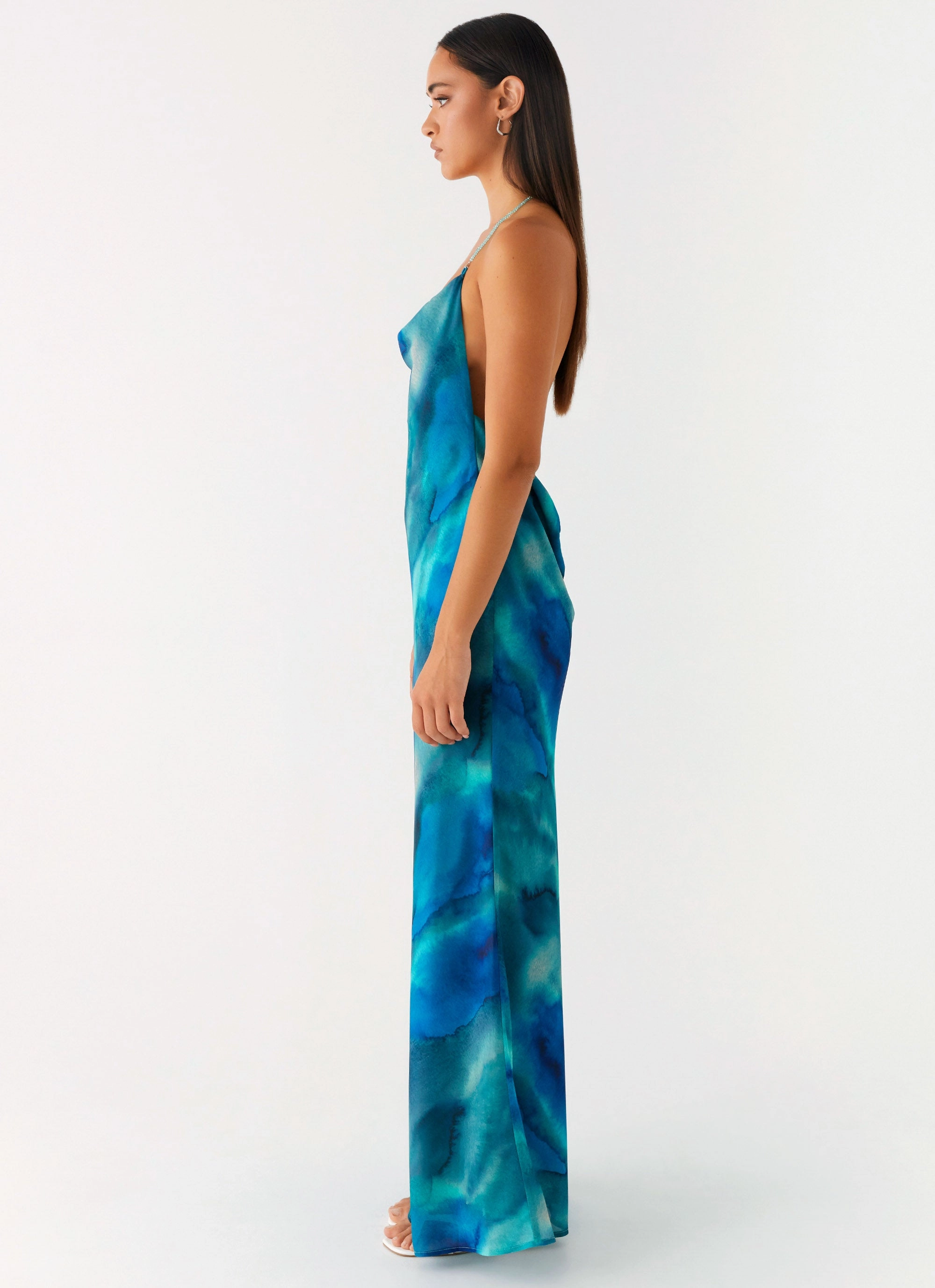 Journey Maxi Dress - Blue Tie Dye Ombre-Effect
