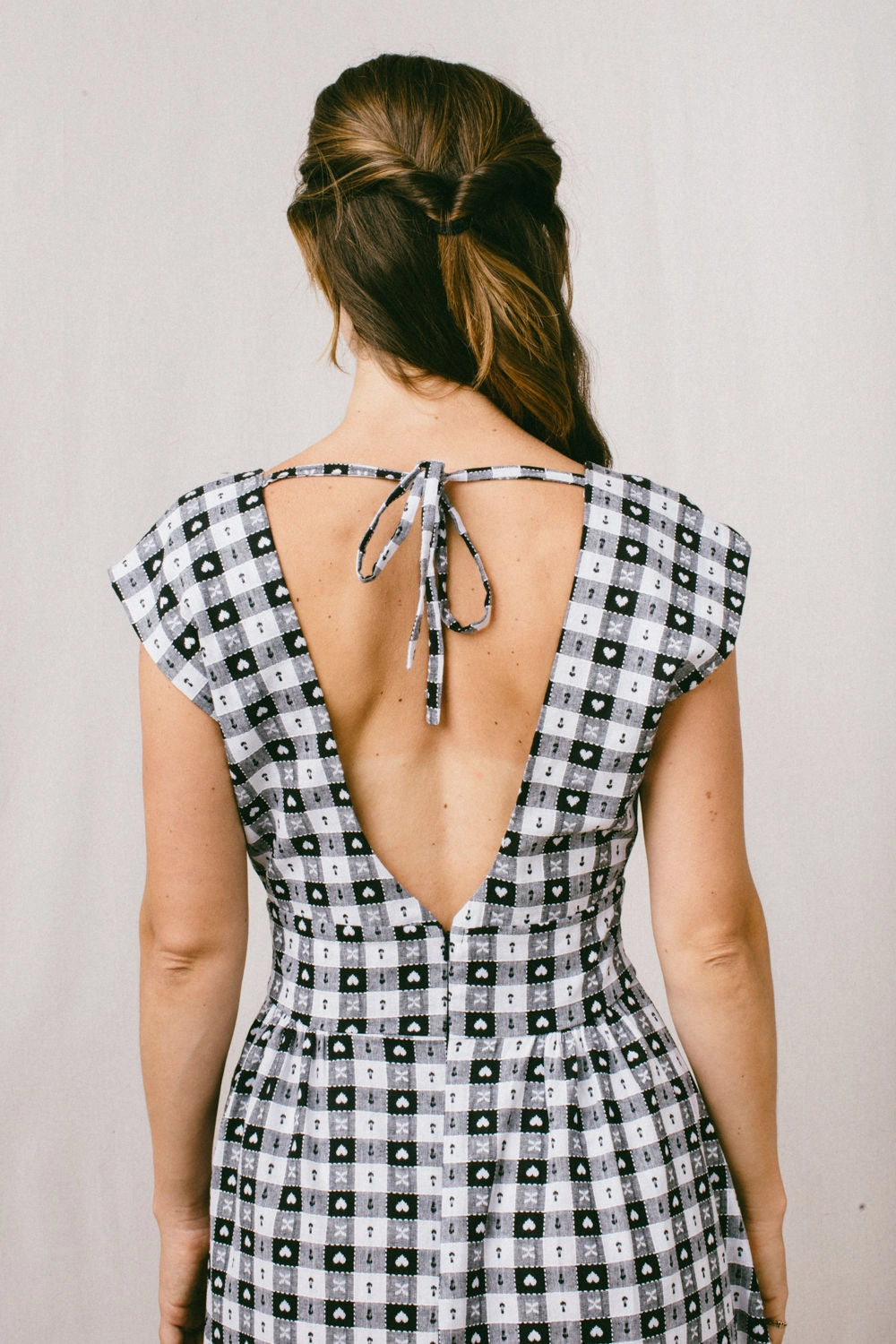 Fashionable Cut Pastel-Tone Joy dress in Cotton Picnic