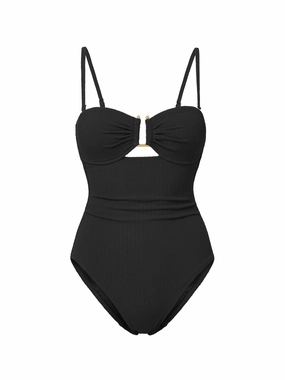 Fitness Juliette One Piece In Black Texture