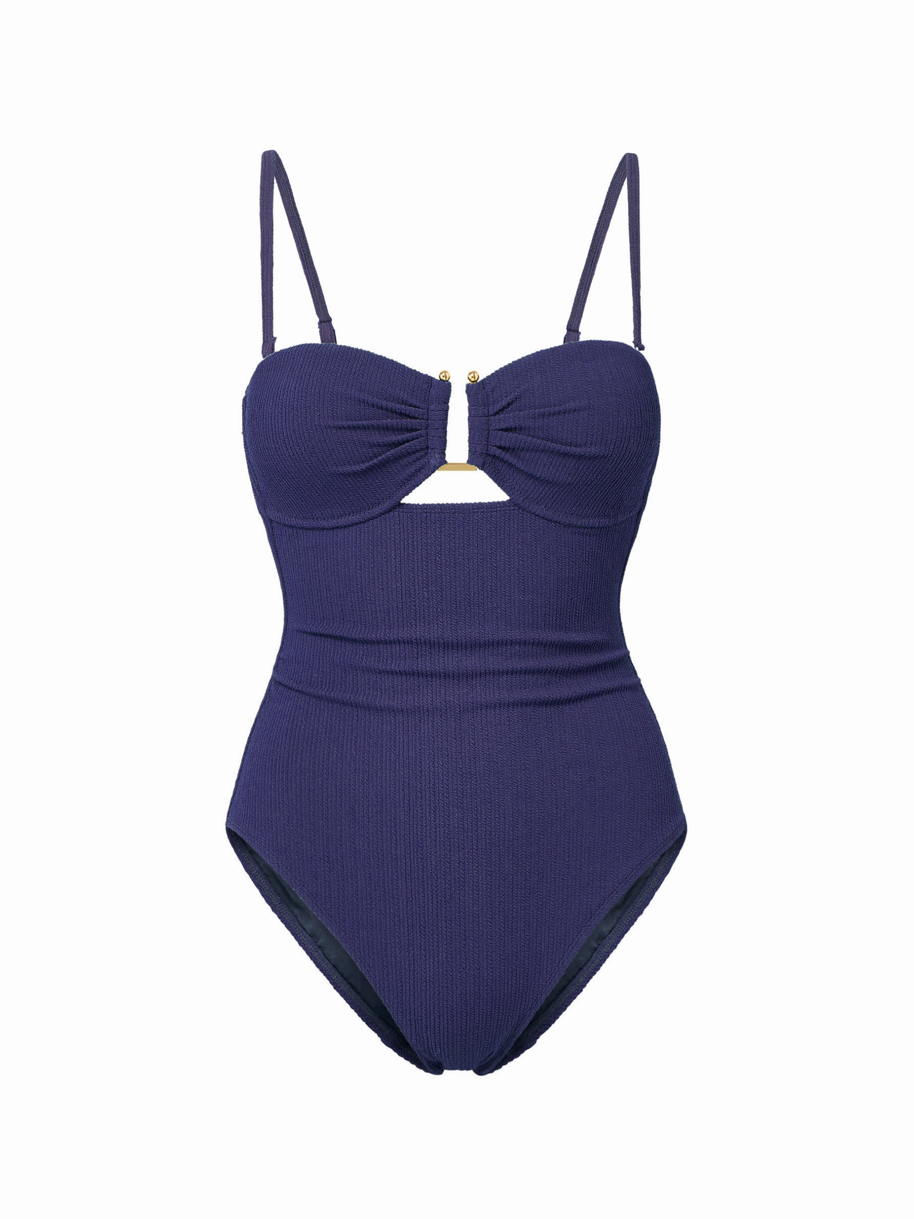 Juliette One Piece In Navy Texture Lake Swim Anti Pilling Material