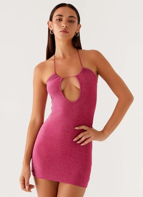 Jupiter Mini Dress - Raspberry Pure Vibes Art Gallery Visit