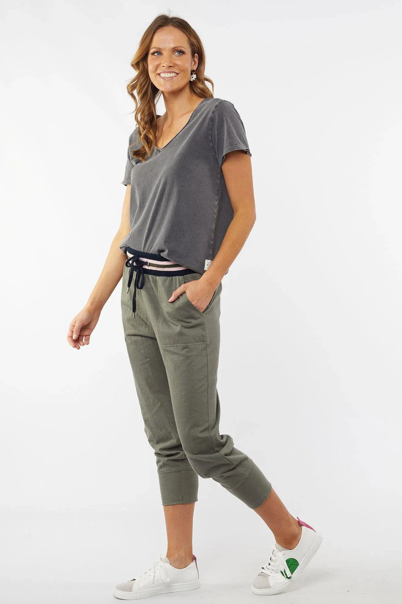 Just Peachy Lounge Pant in Khaki