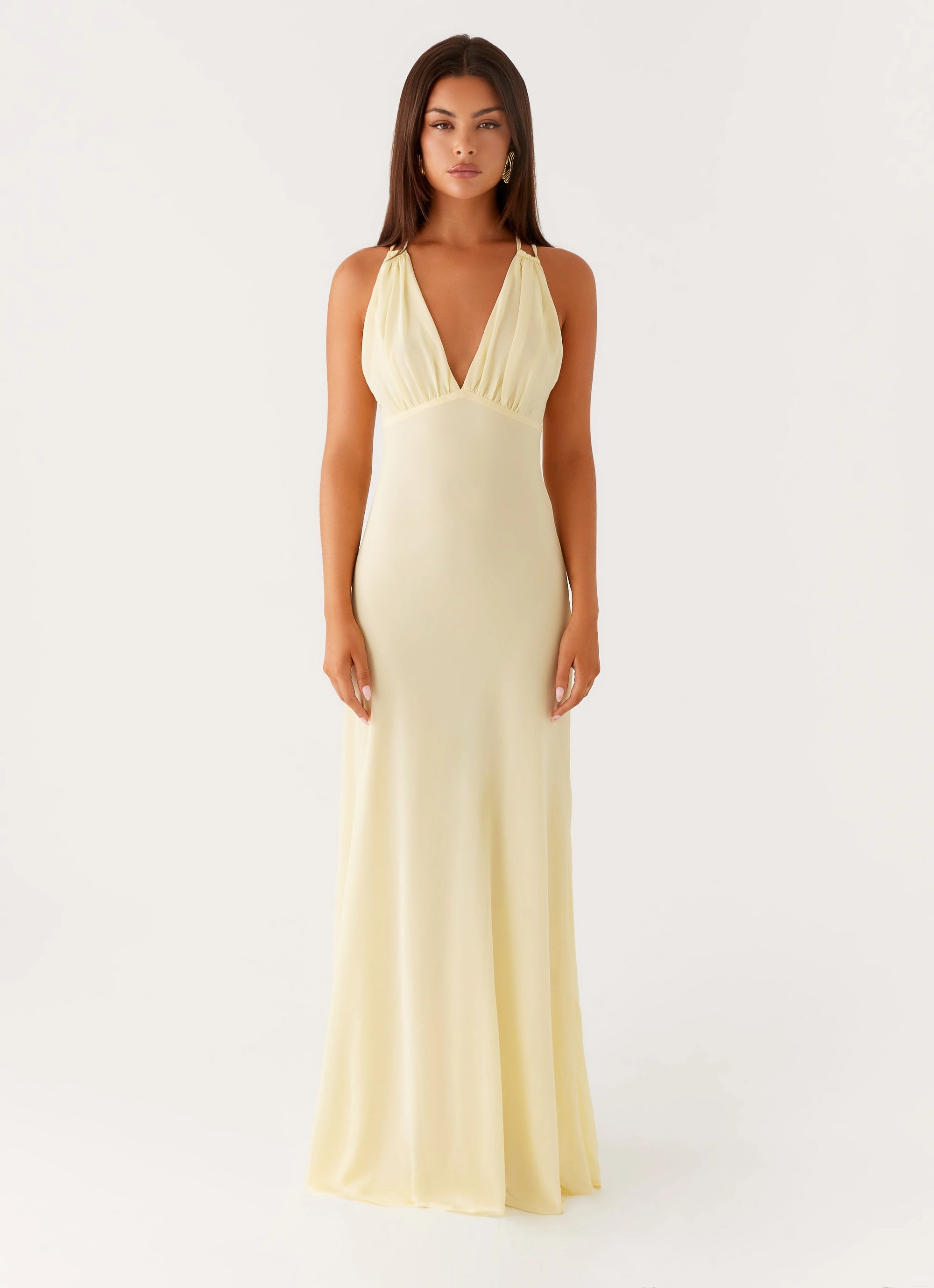 Understated Charm SustainableCotton Kacia Maxi Dress - Lemon