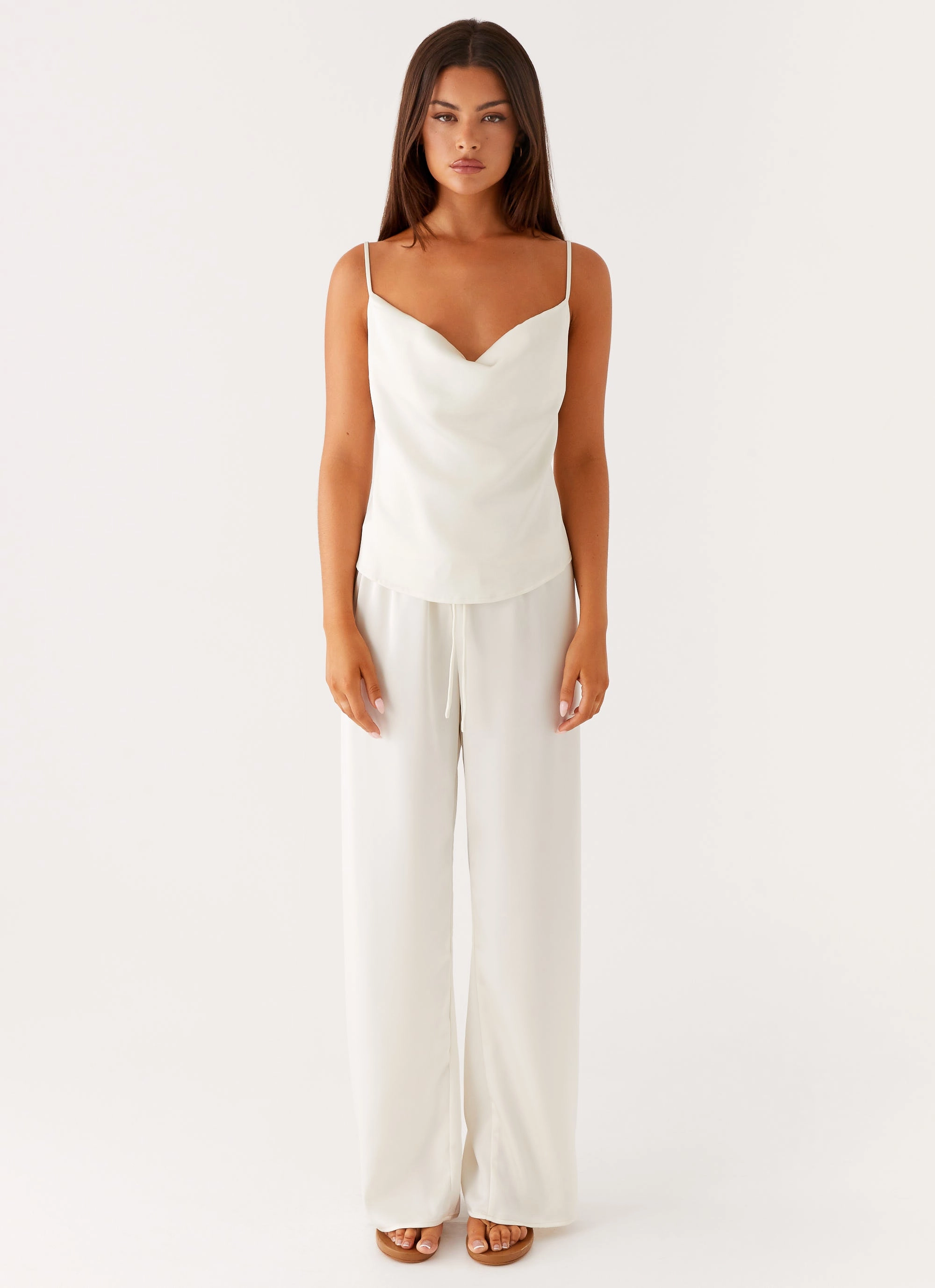 Kaia Cowl Neck Top - Butter Anti Pilling Treatment