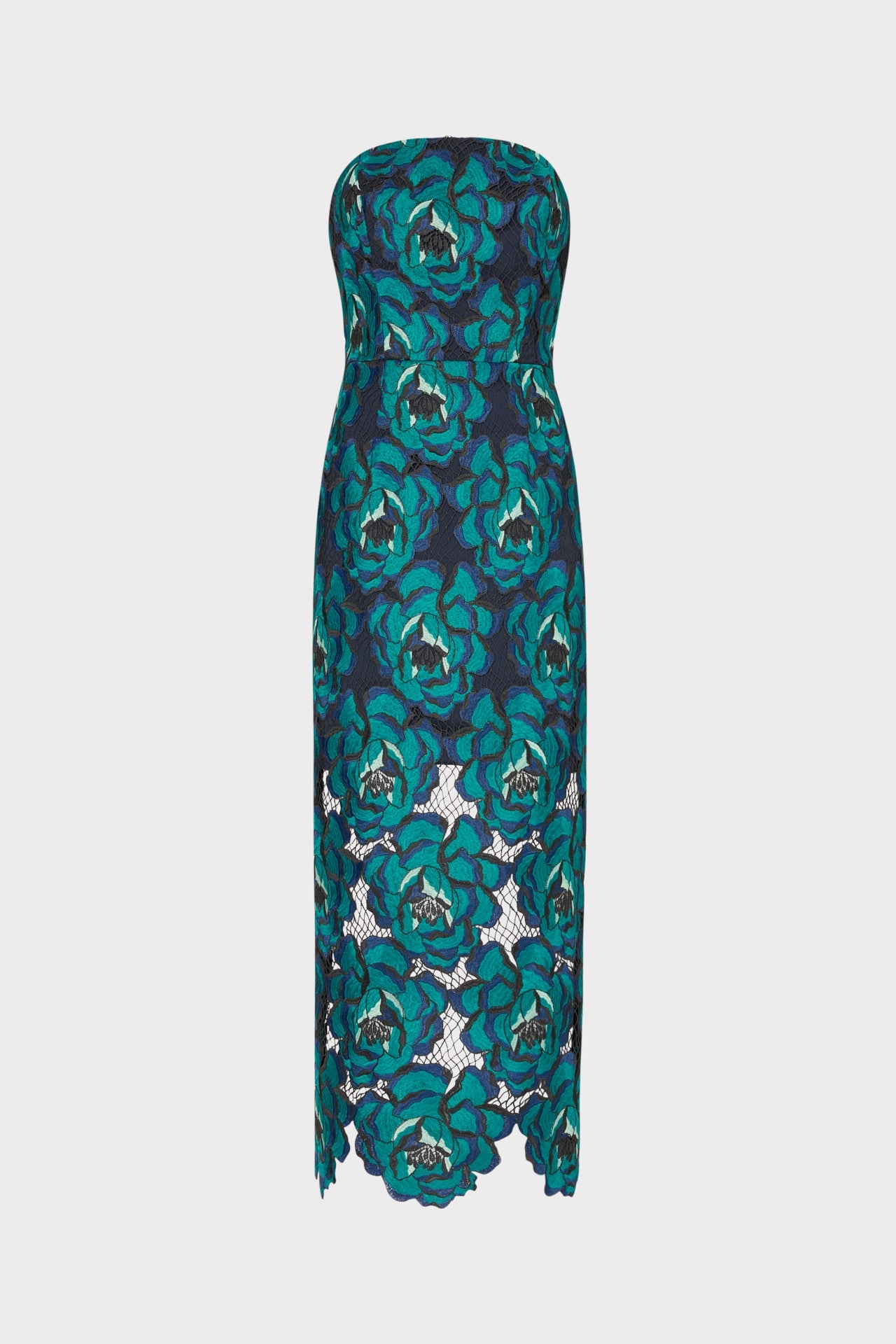 Applique-Detail Must Have Kait Blue Bloom Midi Dress