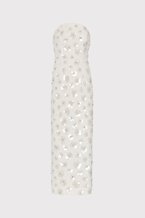 Kait Fleur Paillette Midi Dress Minimal Fit animal-print