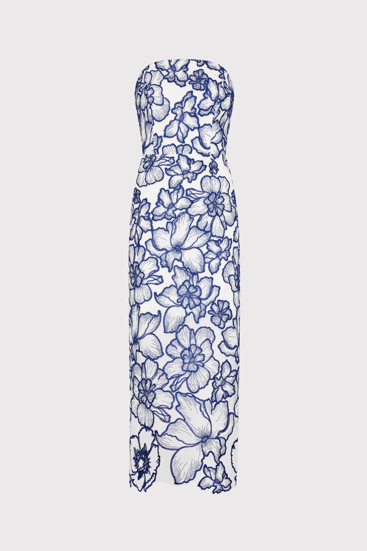 Kait Floral Garden Embroidered Dress Halter neck