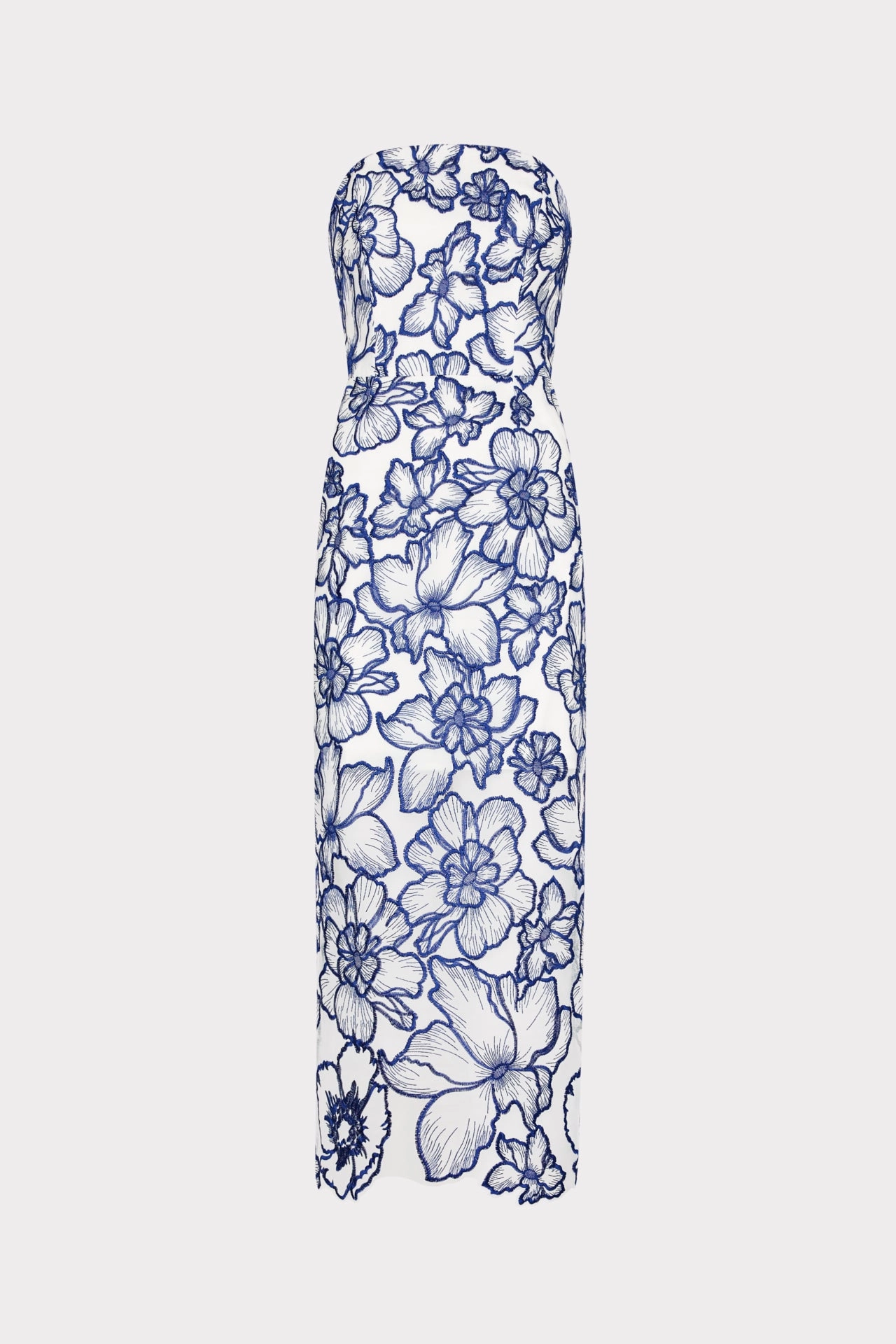 Minimalist feel Earth-Tone Kait Floral Garden Embroidered Dress